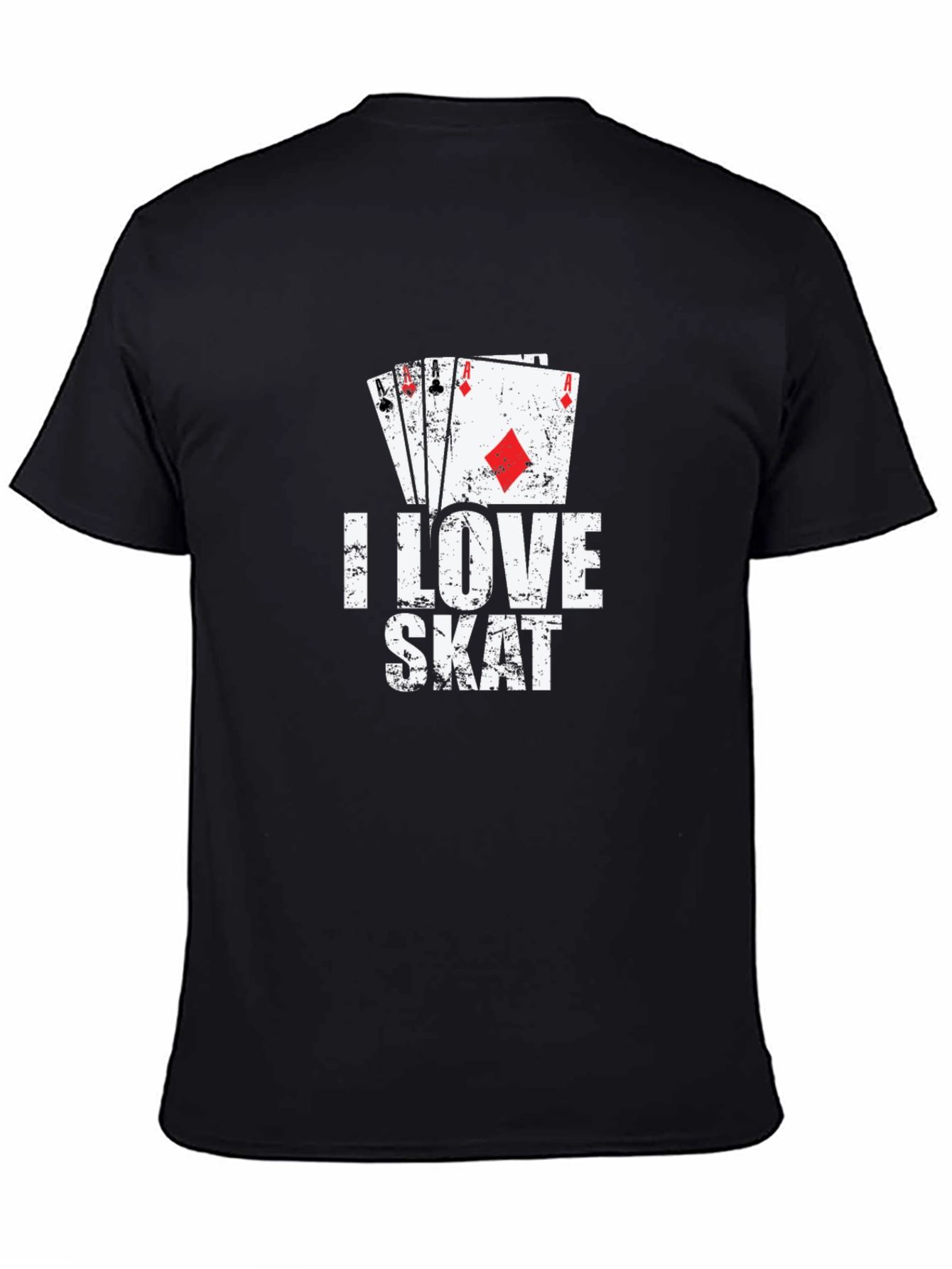 I Love Skat T-Shirt - Playing Card Graphic Tee