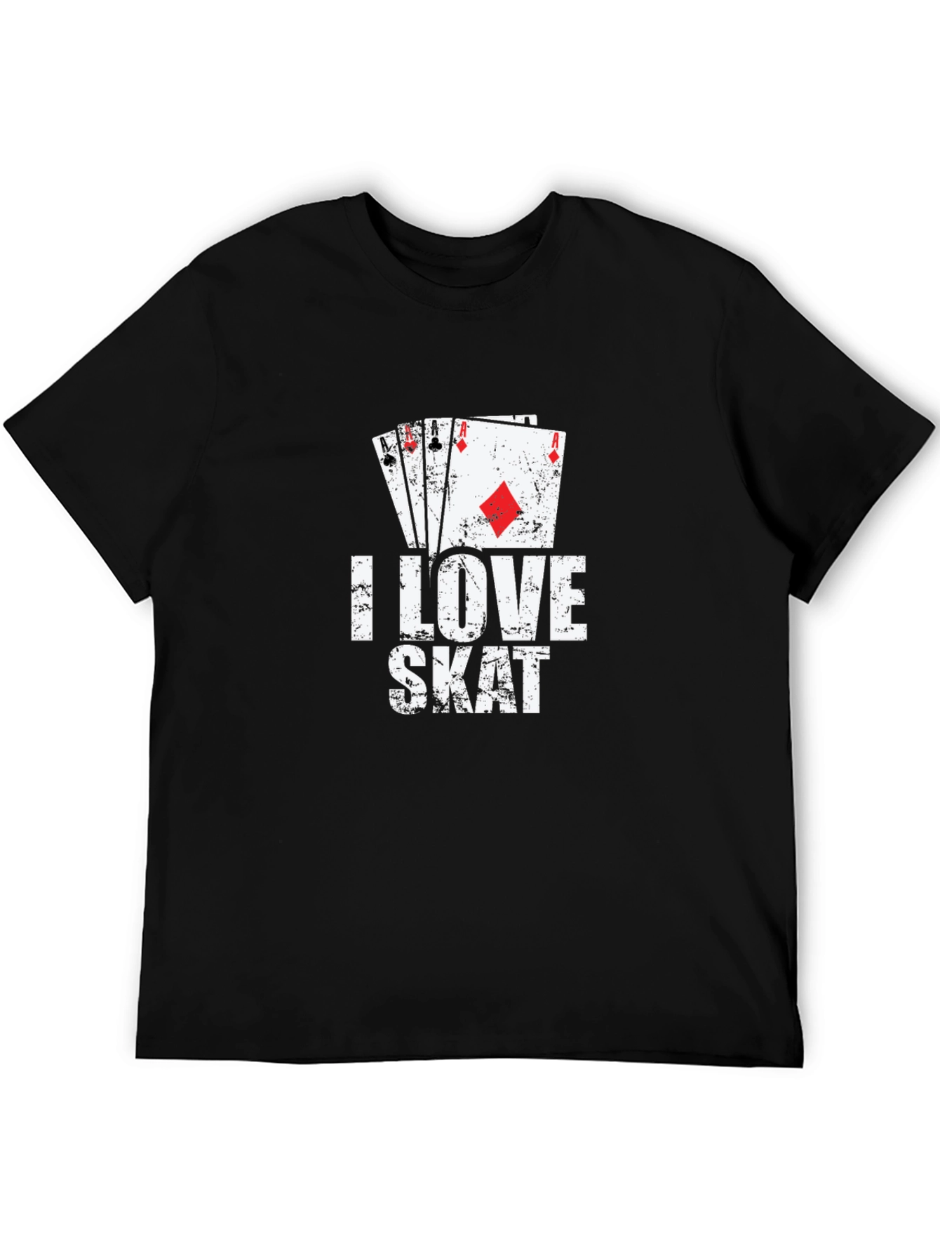I Love Skat T-Shirt - Playing Card Graphic Tee