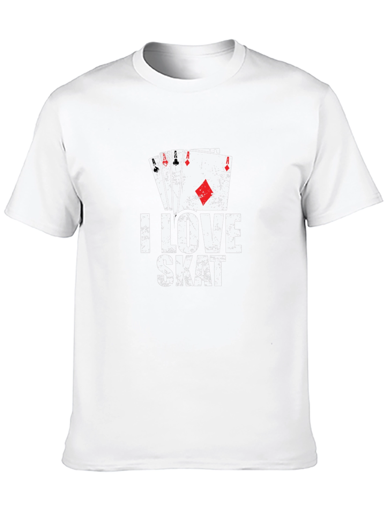 I Love Skat T-Shirt - Playing Card Graphic Tee