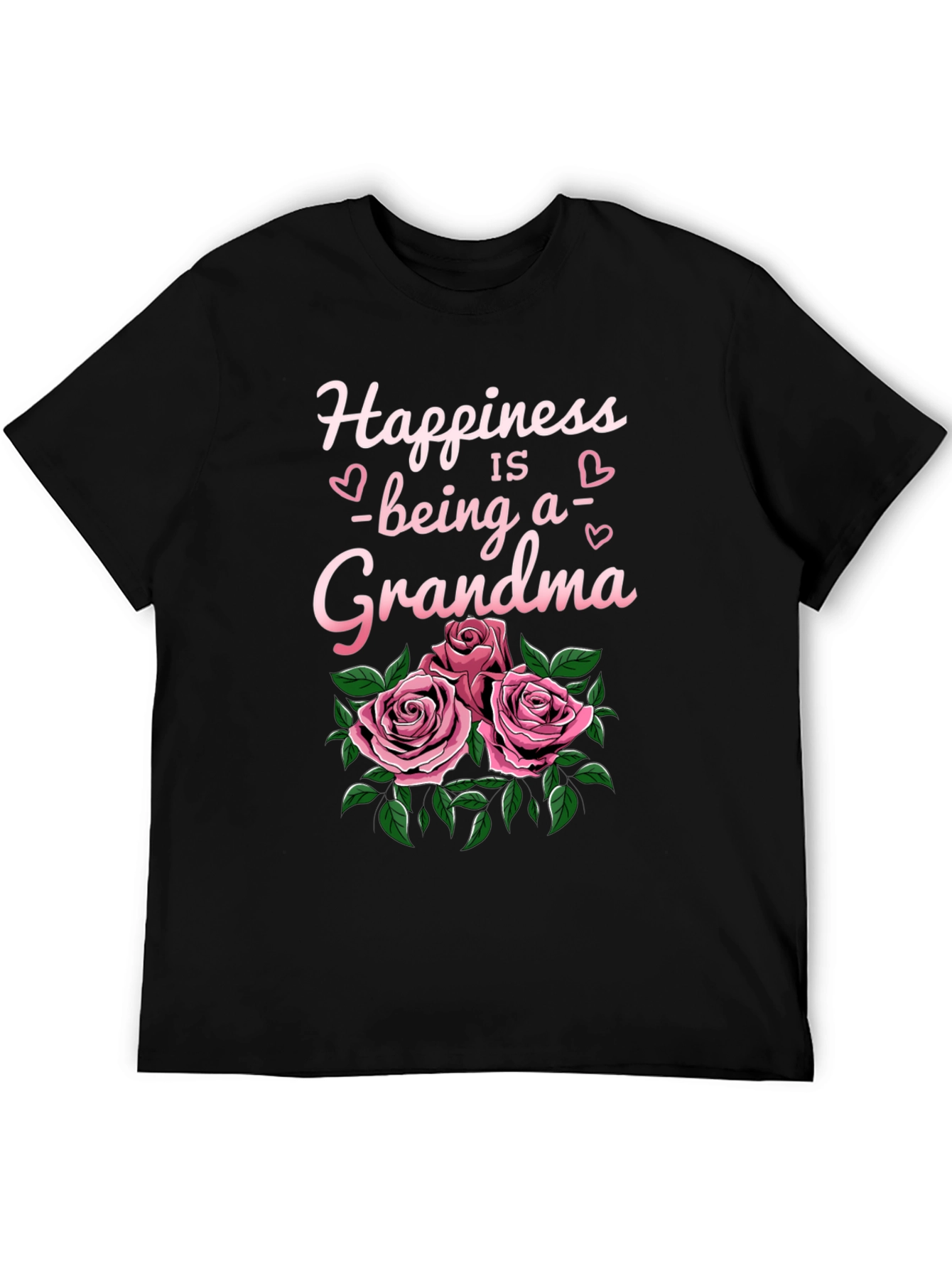 Happiness Being a Grandma T-Shirt with Roses
