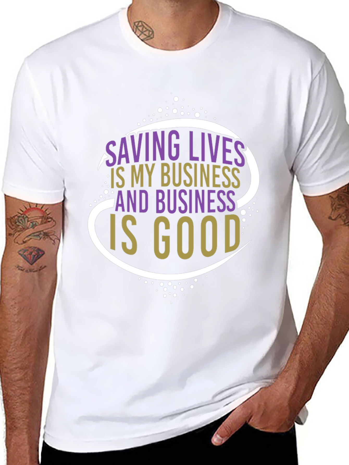 Saving Lives T-Shirt: Business is Good Graphic Tee
