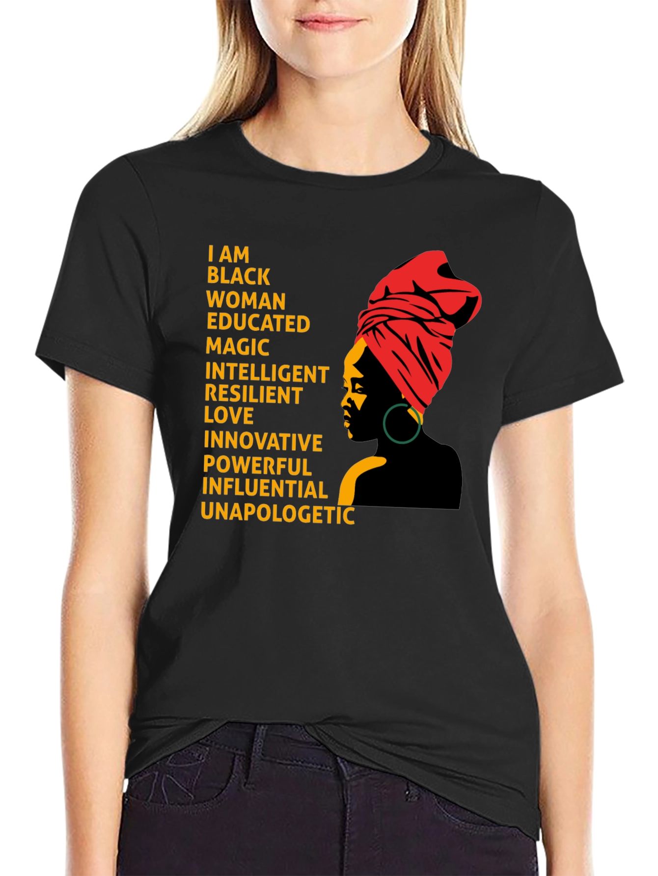 Empowered Black Woman T-Shirt - Black History Pride
