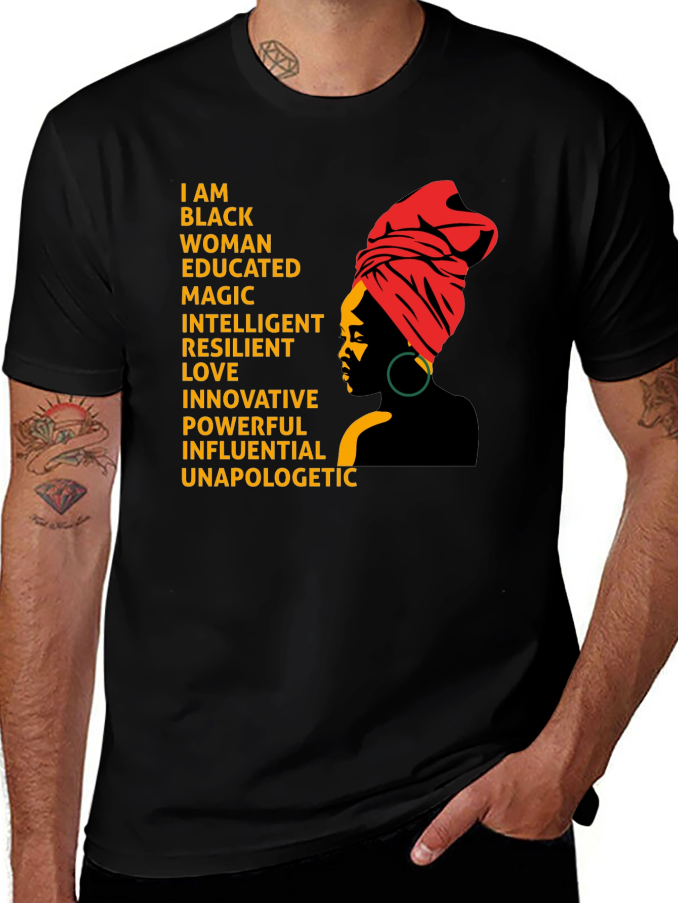 Empowered Black Woman T-Shirt - Black History Pride