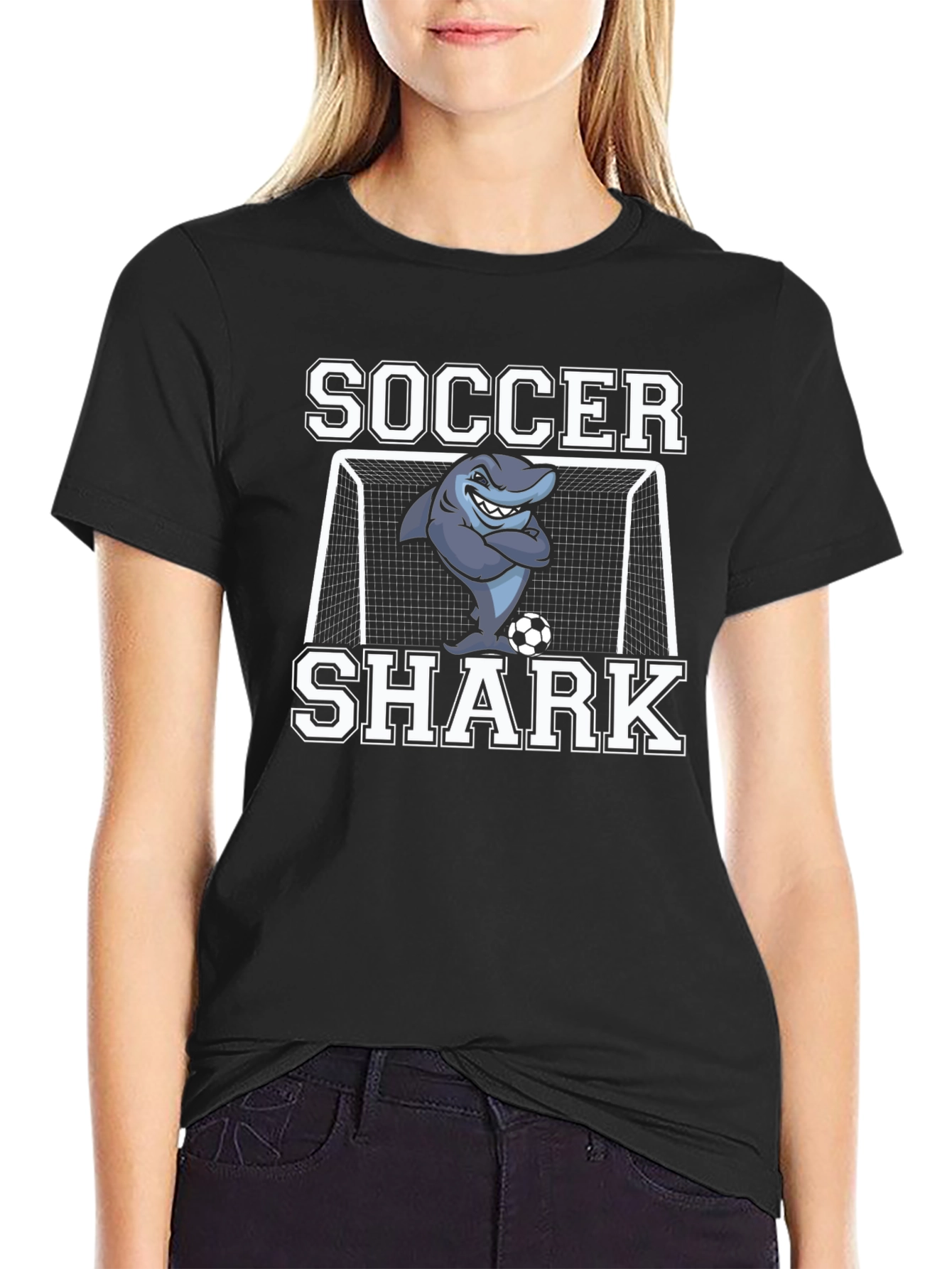 Soccer Shark T-Shirt - Funny Sport Tee