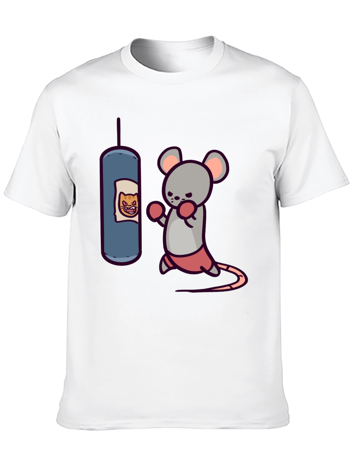Boxing Mouse T-Shirt - Funny Cartoon Tee