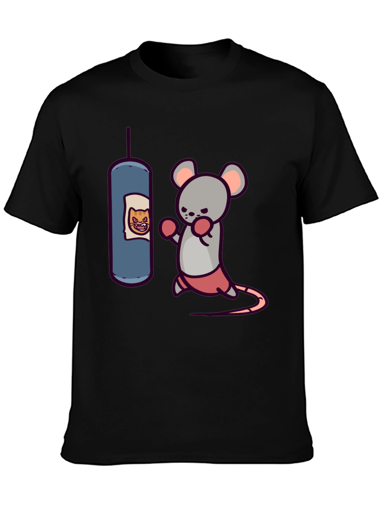 Boxing Mouse T-Shirt - Funny Cartoon Tee