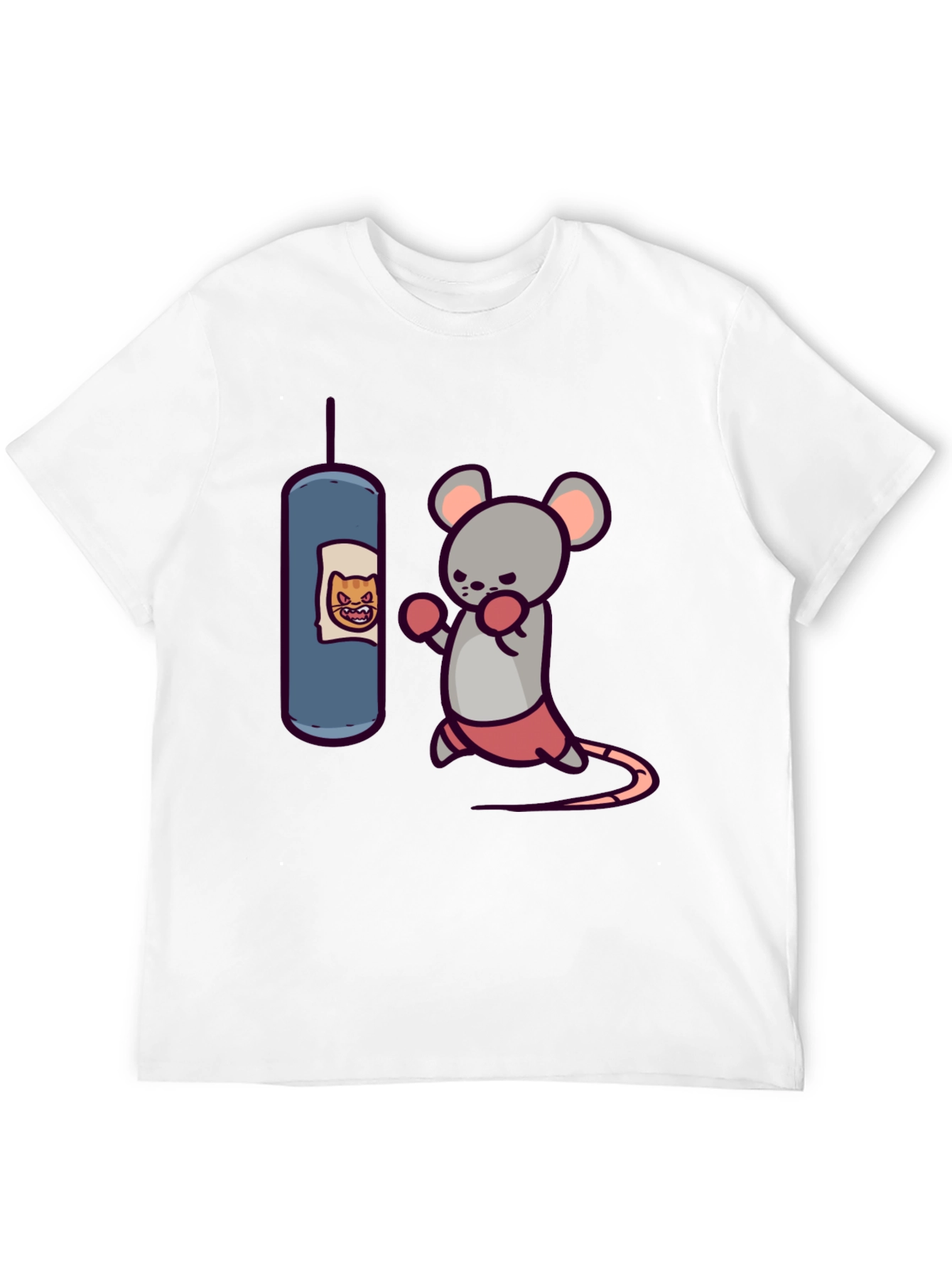 Boxing Mouse T-Shirt - Funny Cartoon Tee