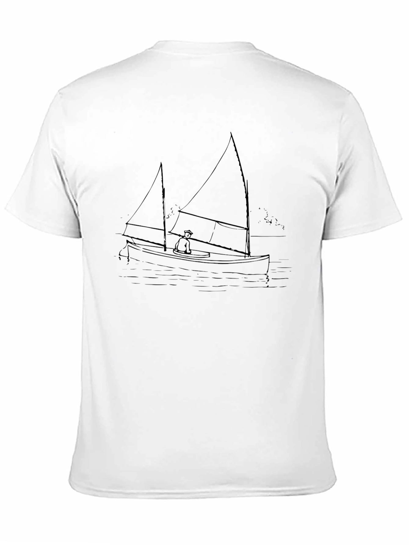 Sailboat Graphic Black T-Shirt