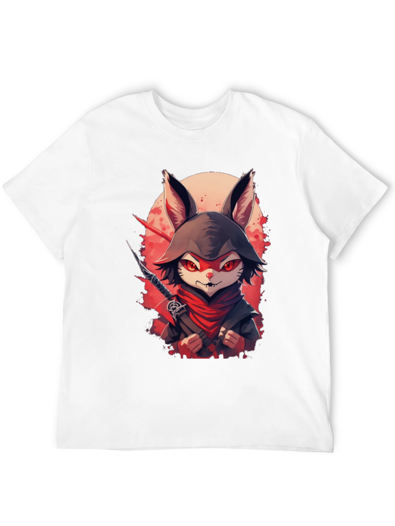 Ninja Rabbit Graphic Tee - Mens Black T-Shirt