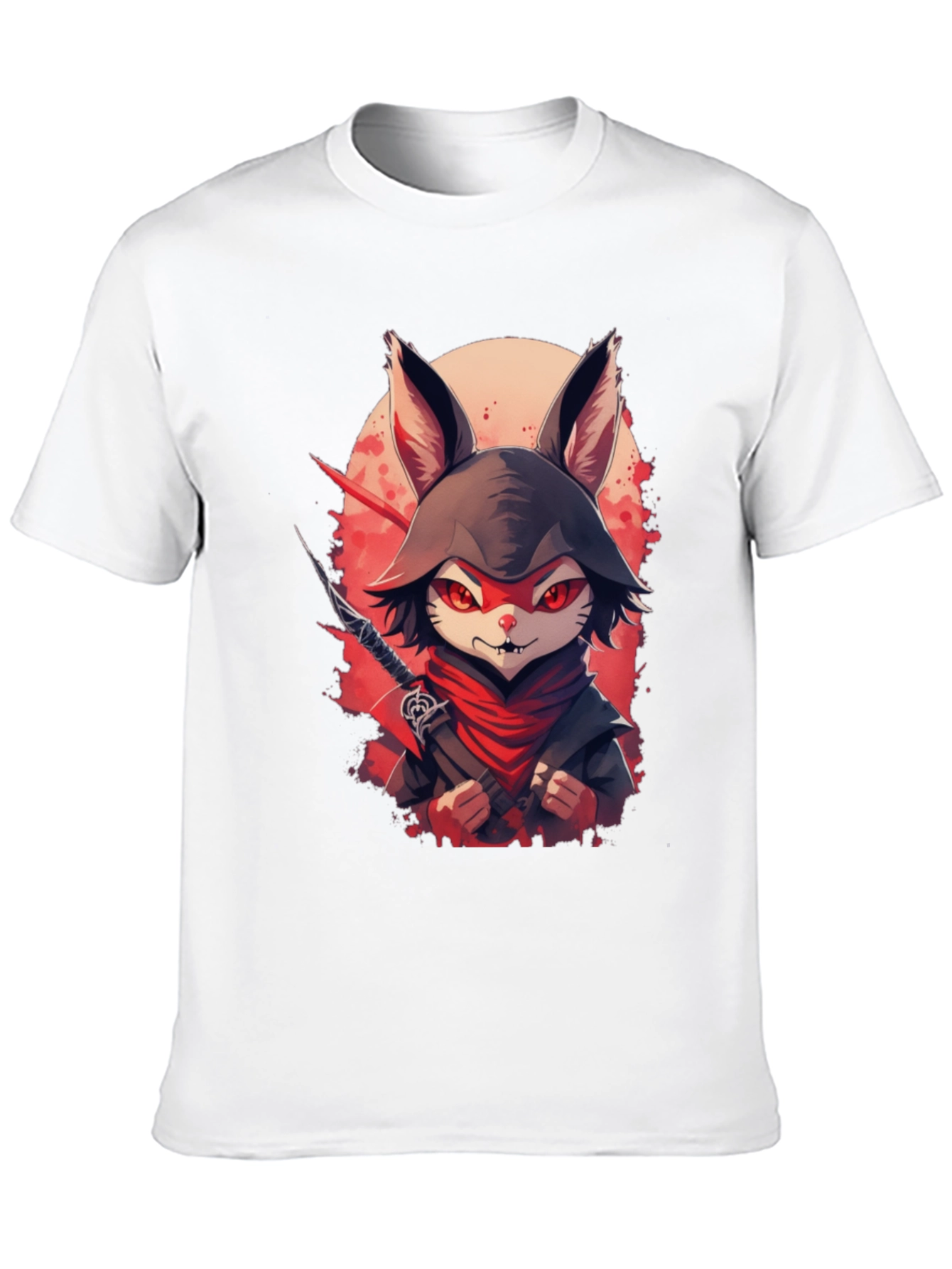 Ninja Rabbit Graphic Tee - Mens Black T-Shirt