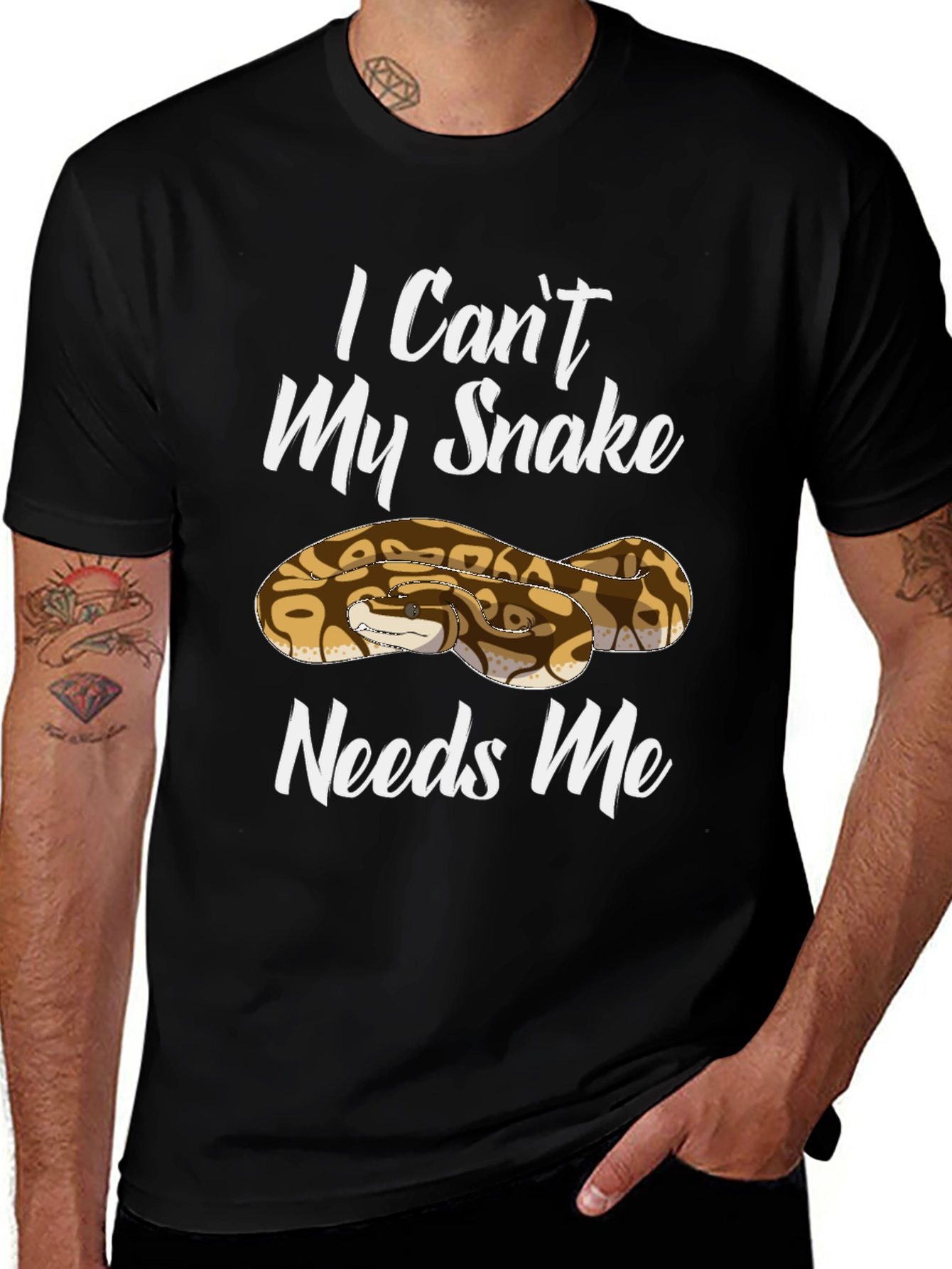 I Cant My Snake Needs Me T-Shirt