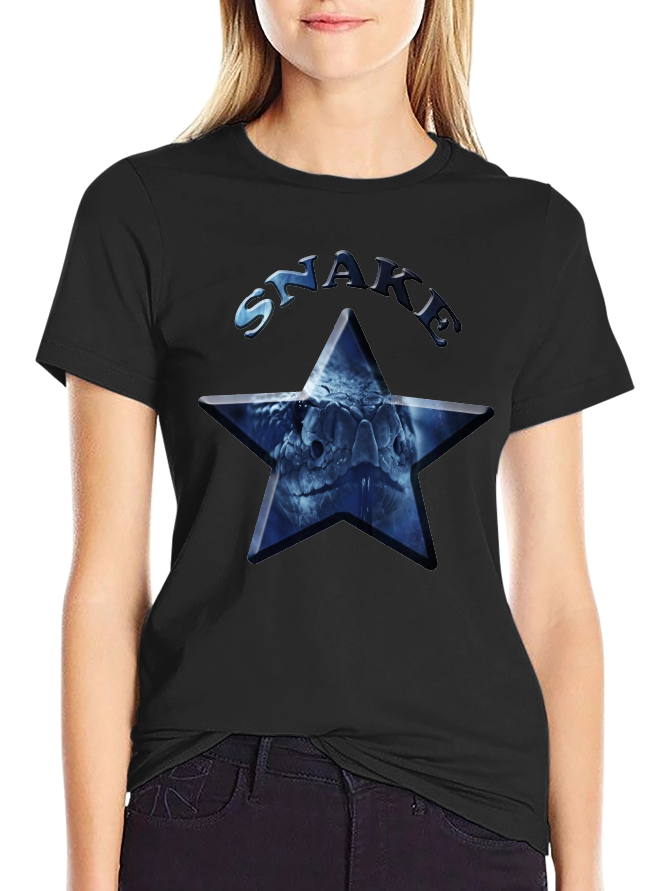 Snake Star Graphic Tee - Mens Black T-Shirt