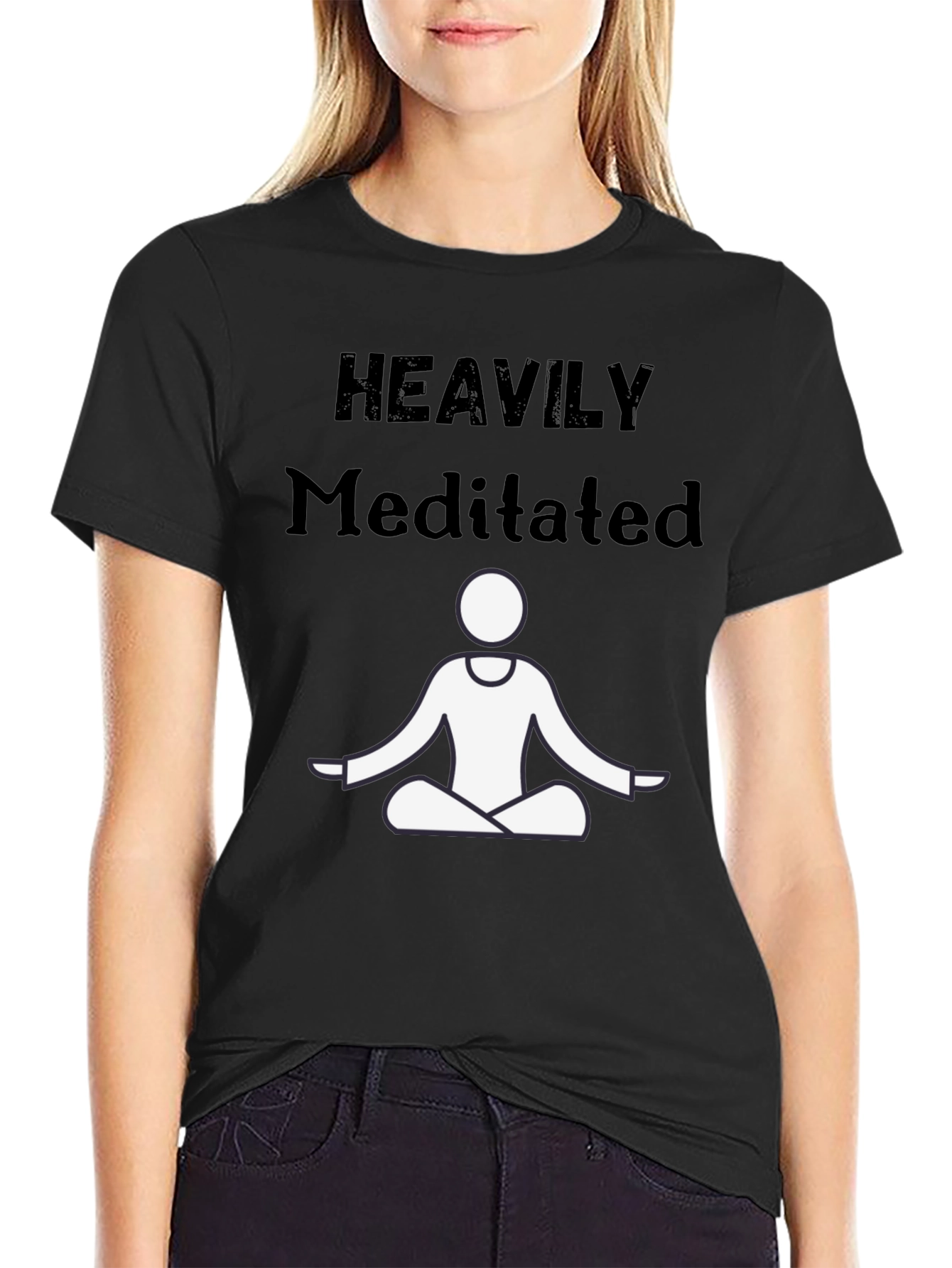 Heavily Meditated Graphic Tee - Relax & Recharge