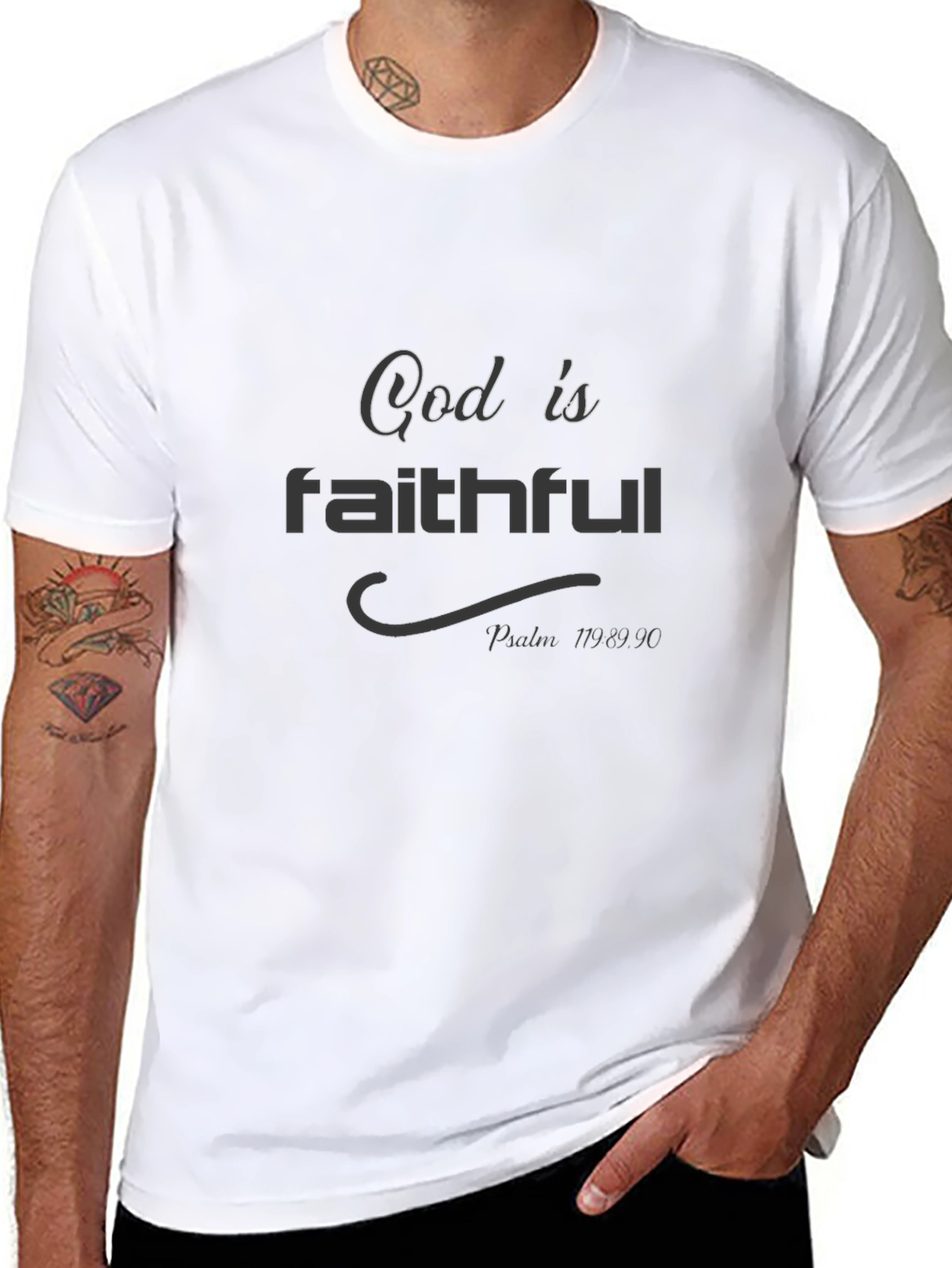 God Is Faithful Black T-Shirt