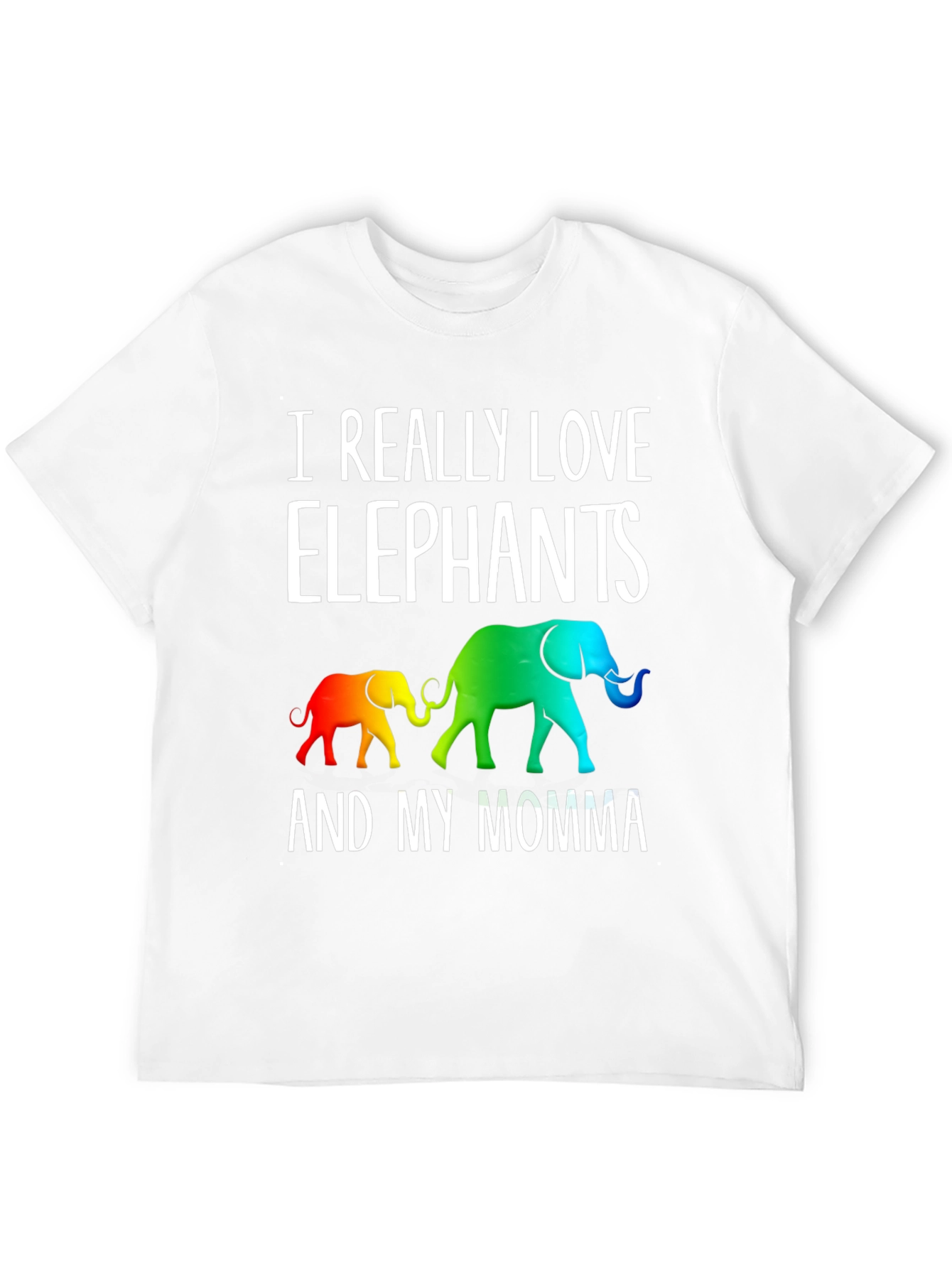 I Really Love Elephants And My Momma Graphic Tee