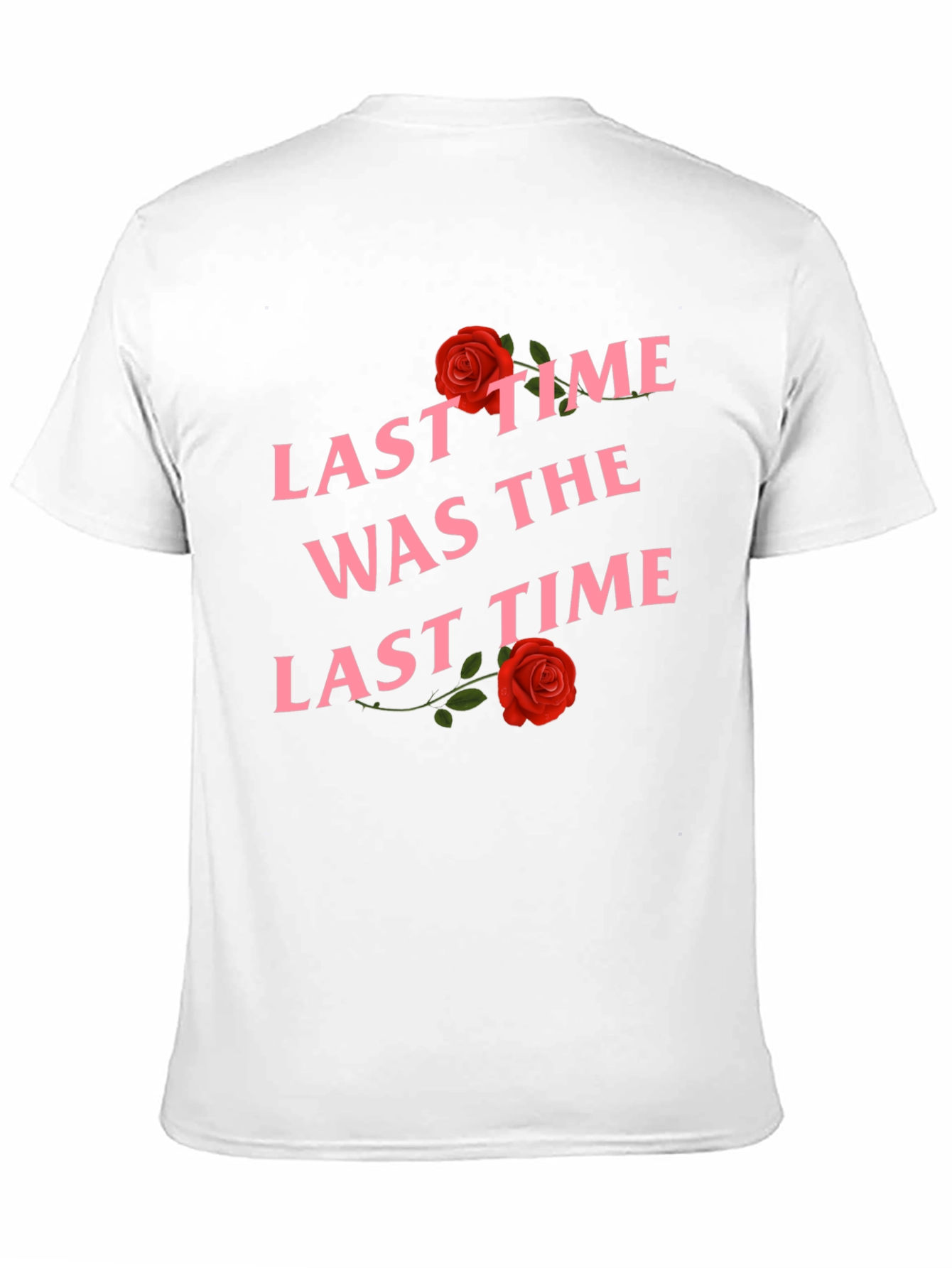 Last Time T-Shirt Rose Graphic Tee Black Cotton Shirt