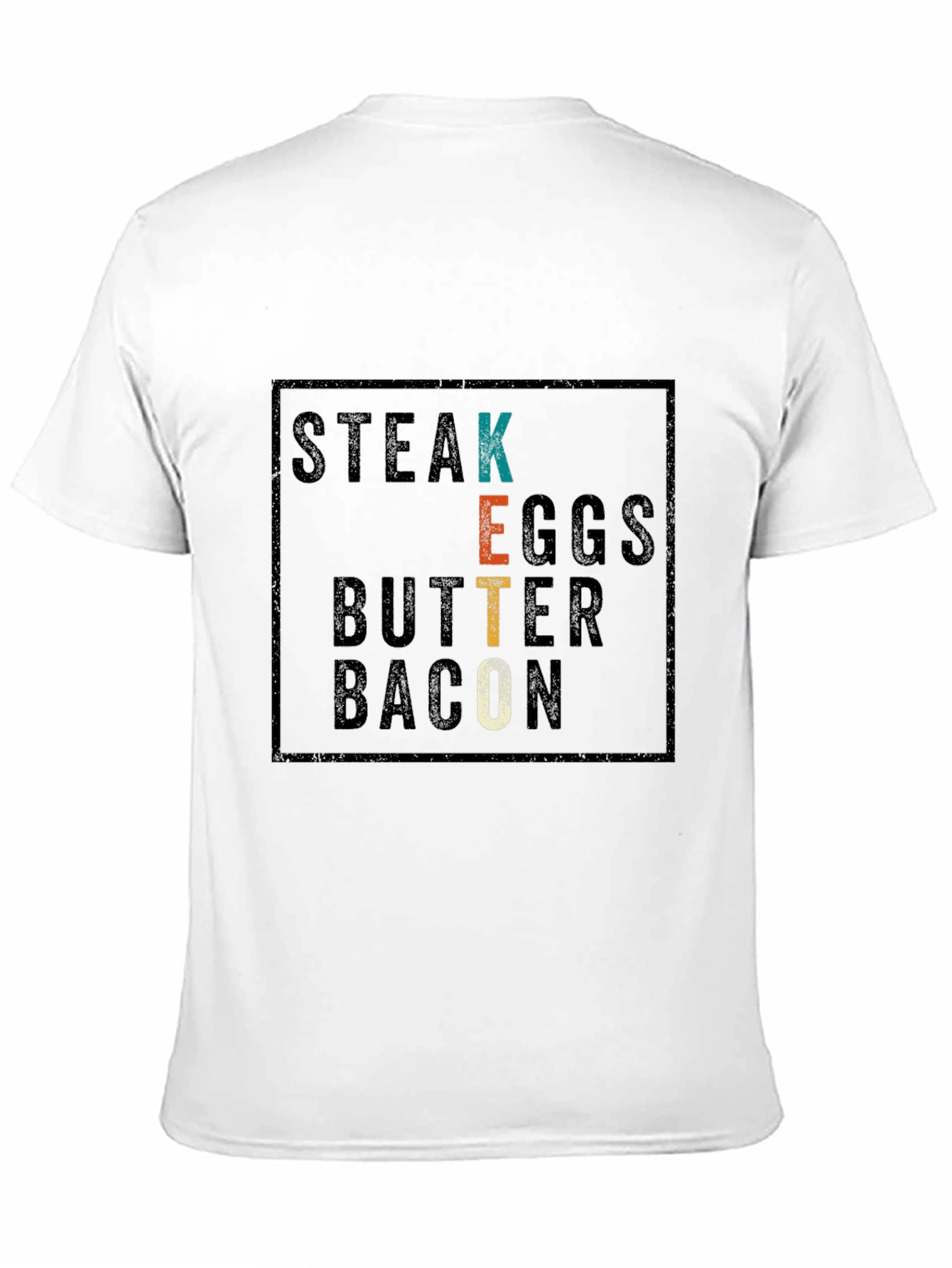 Keto Diet T-Shirt - Steak Eggs Butter Bacon