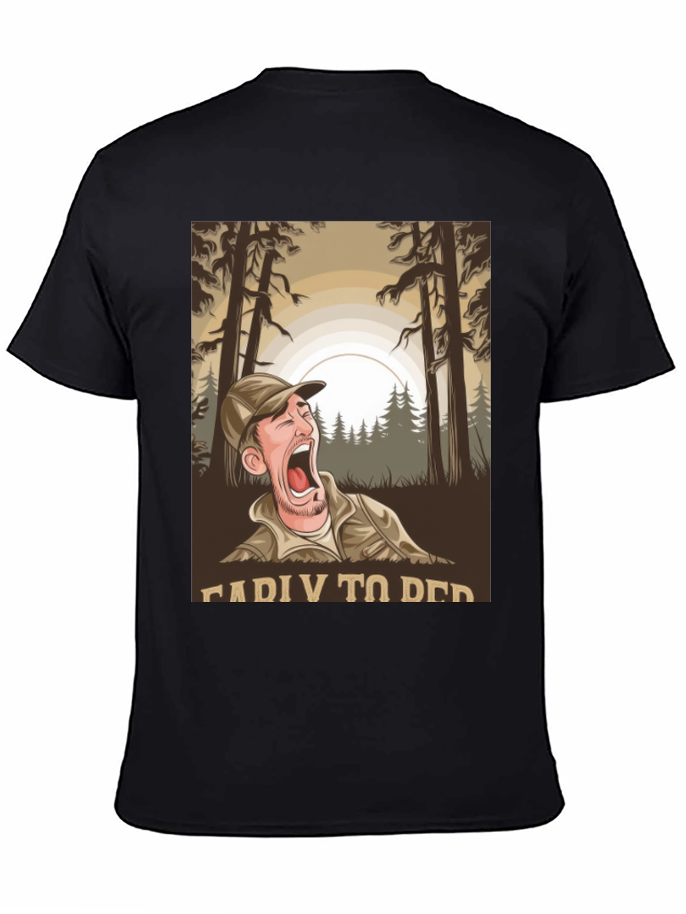 Funny Camping T-Shirt: Ready To Bed Graphic Tee