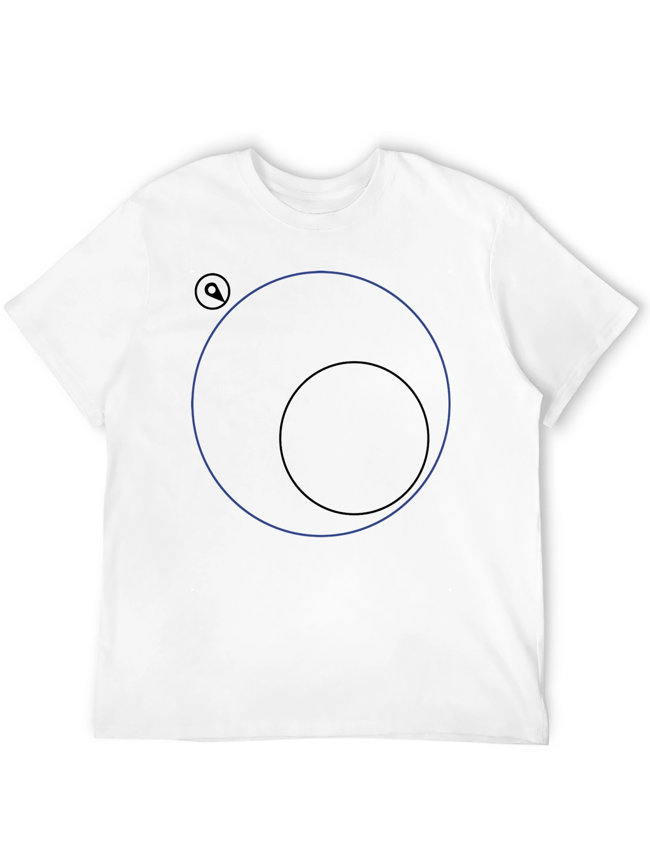 Black Graphic Tee with Circle Design