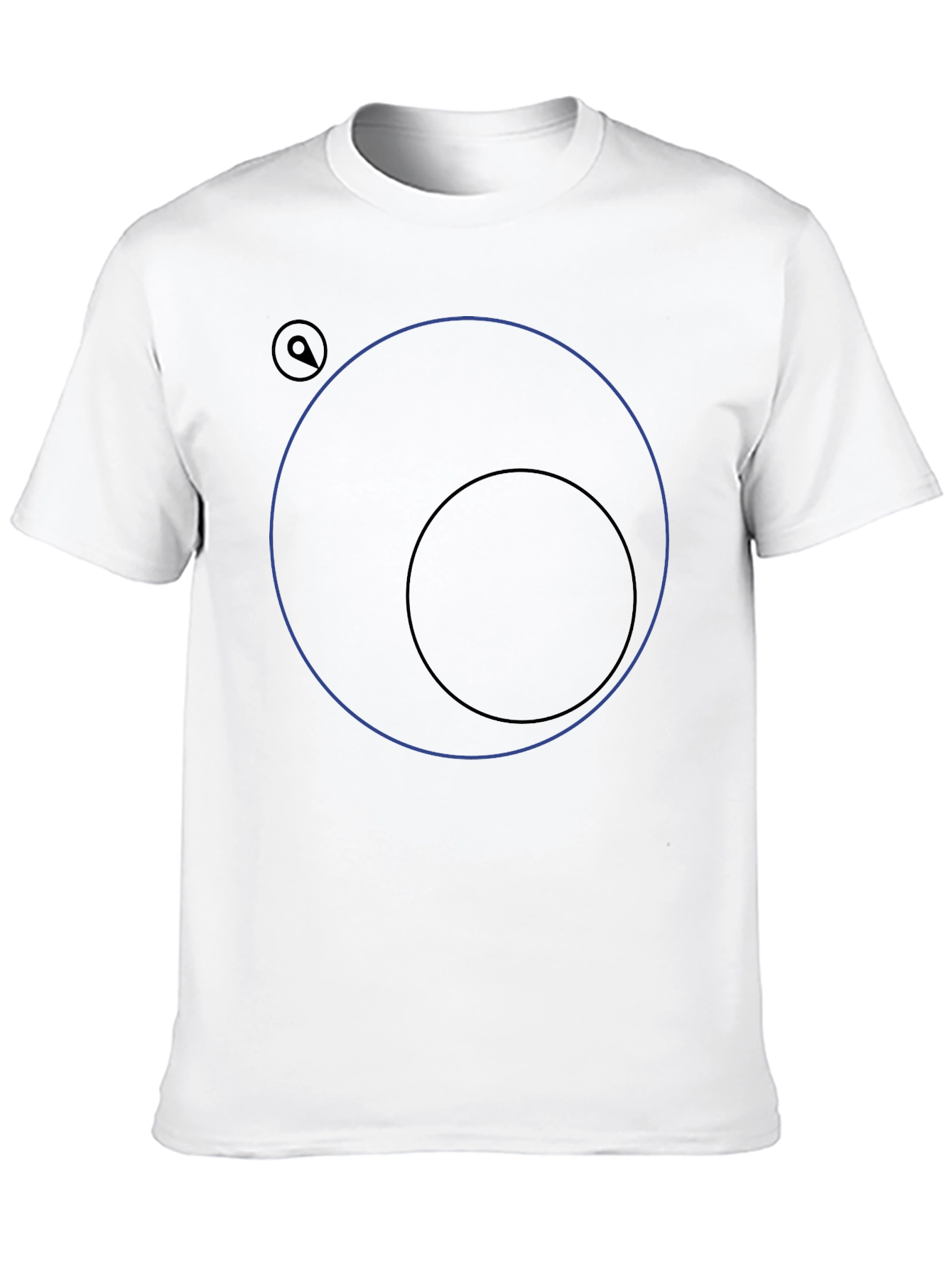 Black Graphic Tee with Circle Design