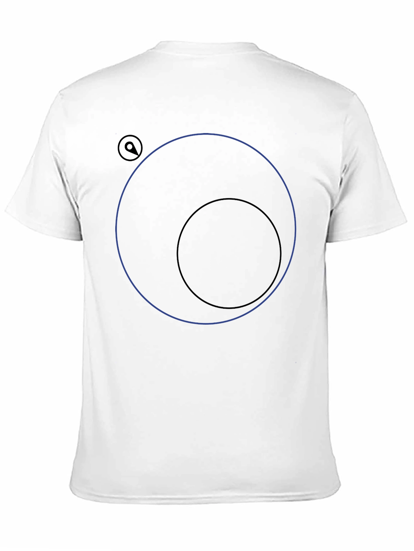 Black Graphic Tee with Circle Design