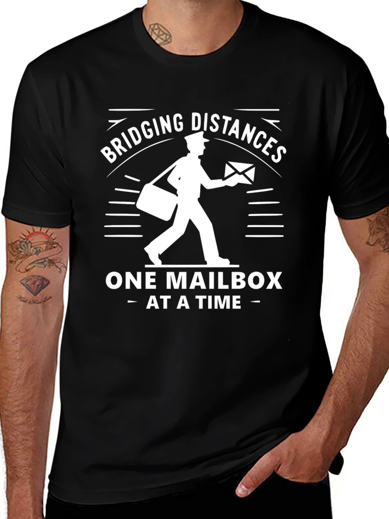 Bridging Distances Mail Carrier T-Shirt
