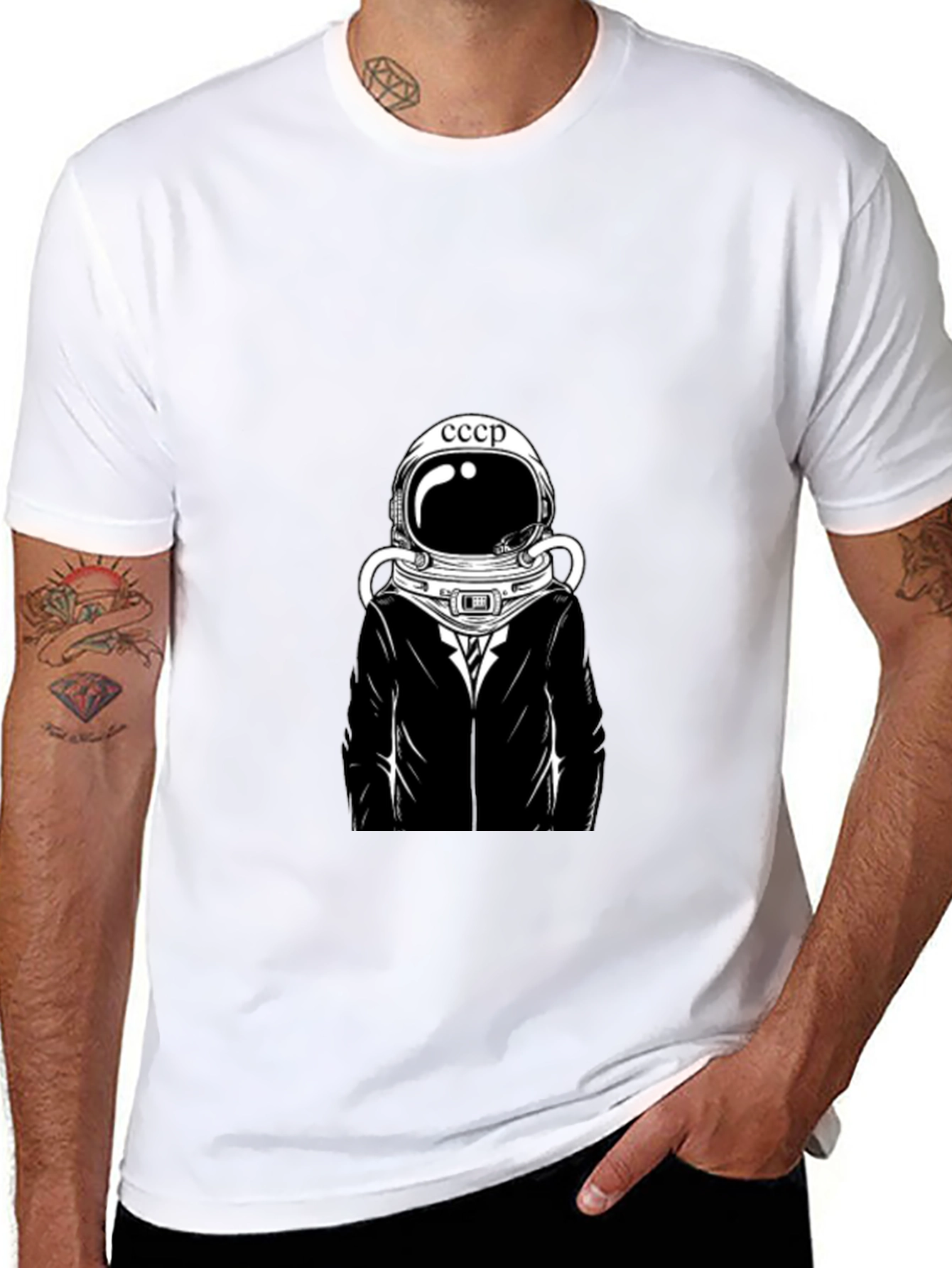 CCCP Spaceman T-Shirt - Retro Soviet Style