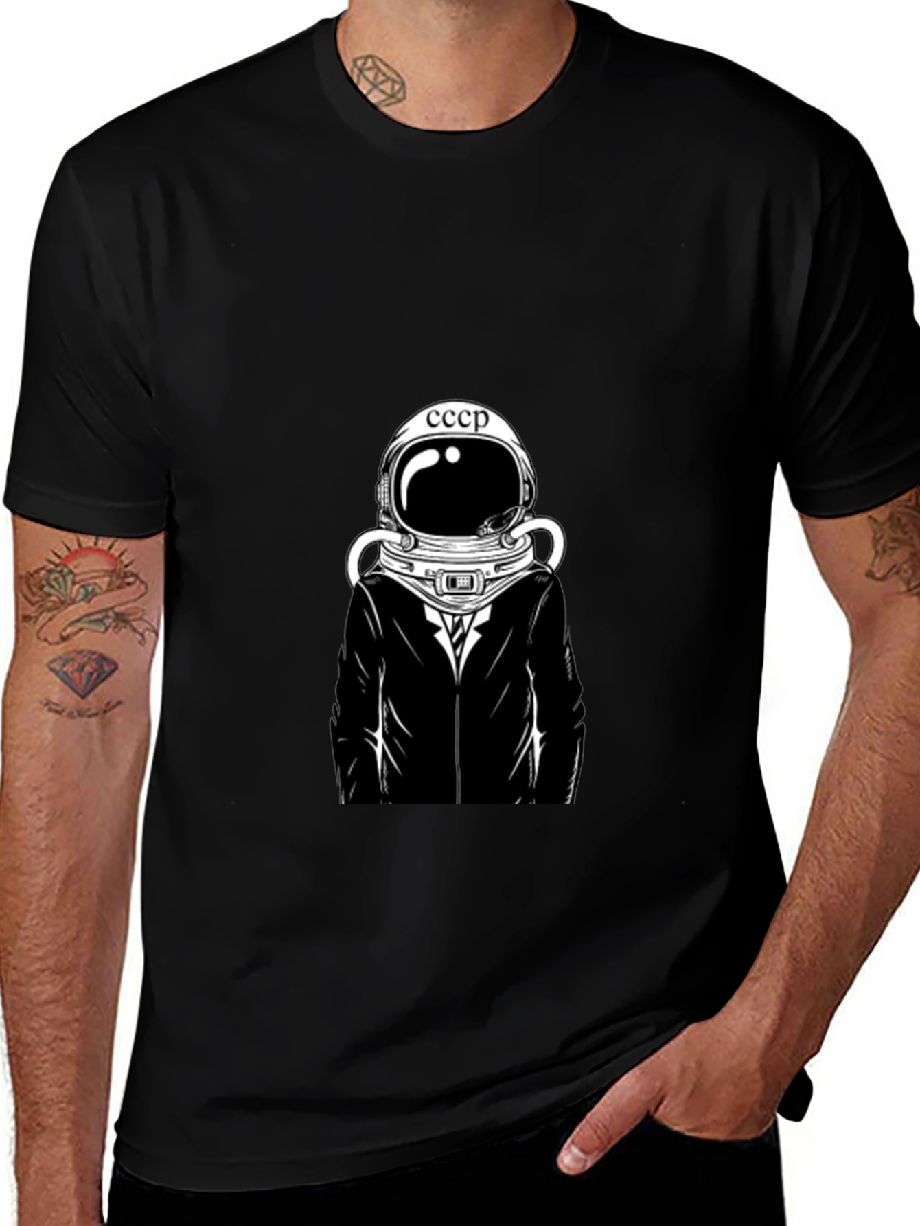 CCCP Spaceman T-Shirt - Retro Soviet Style