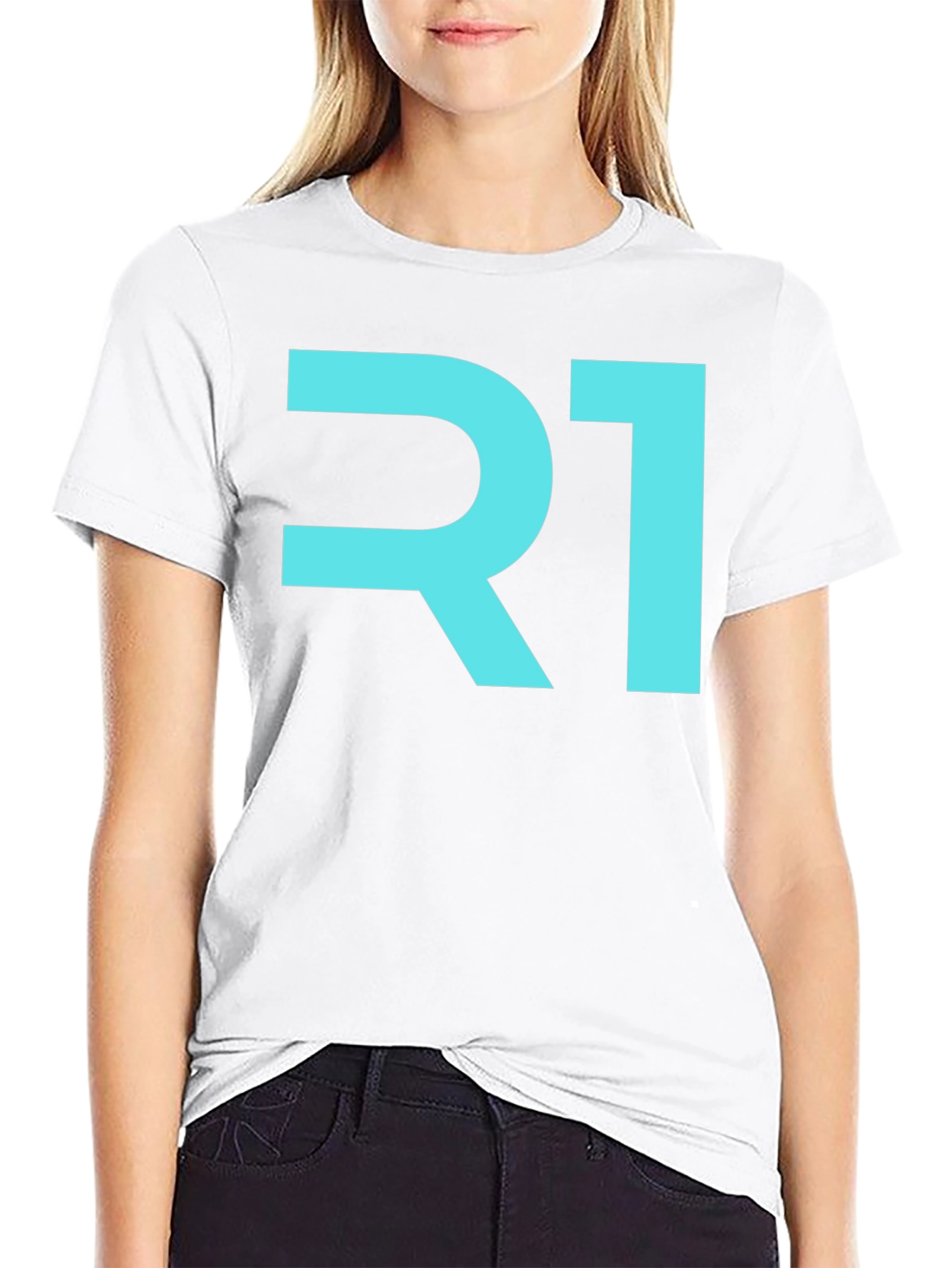 R1 Graphic Tee - Stylish Black Cotton T-Shirt