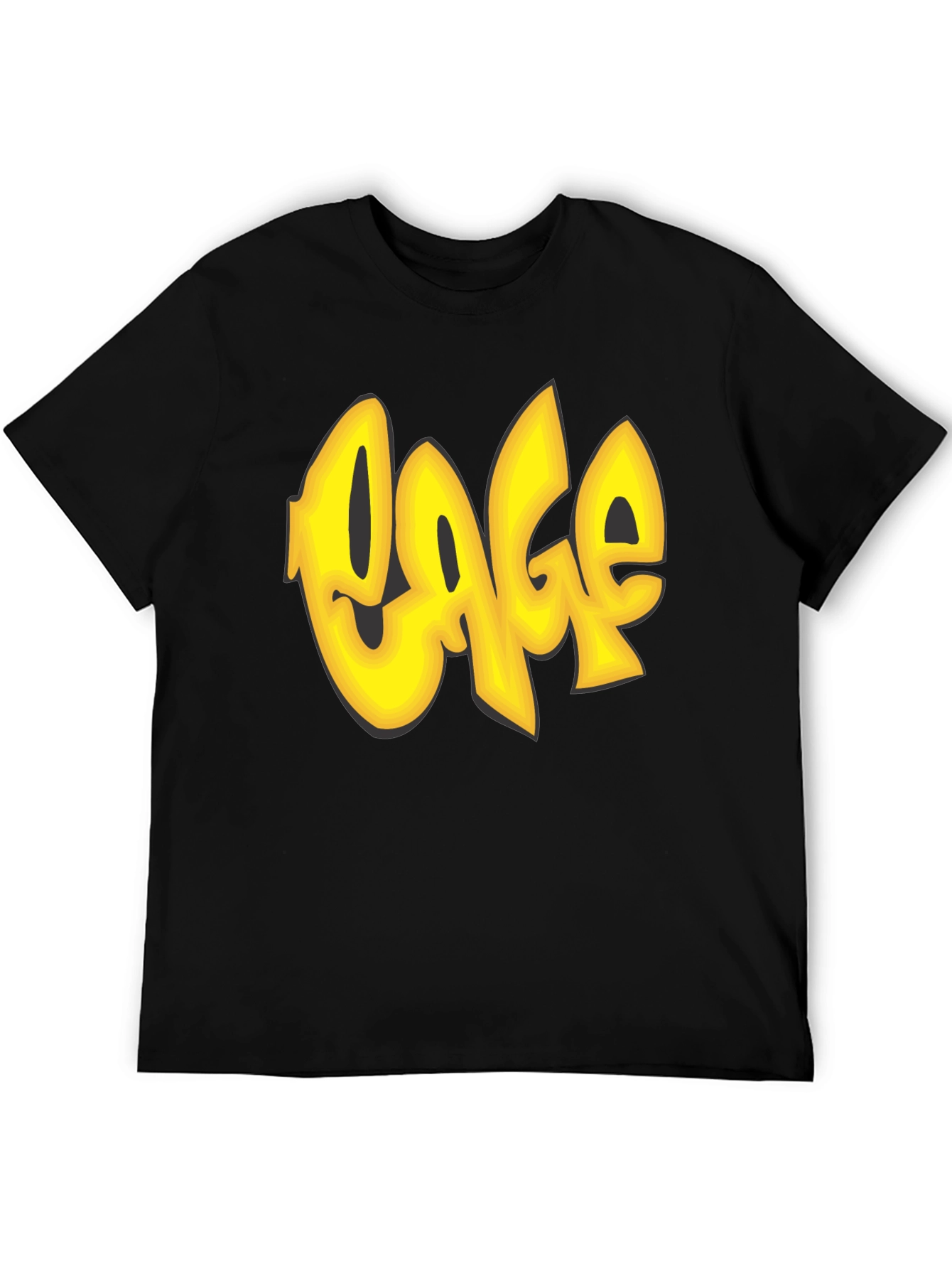Cage Graffiti Style T-Shirt - Black