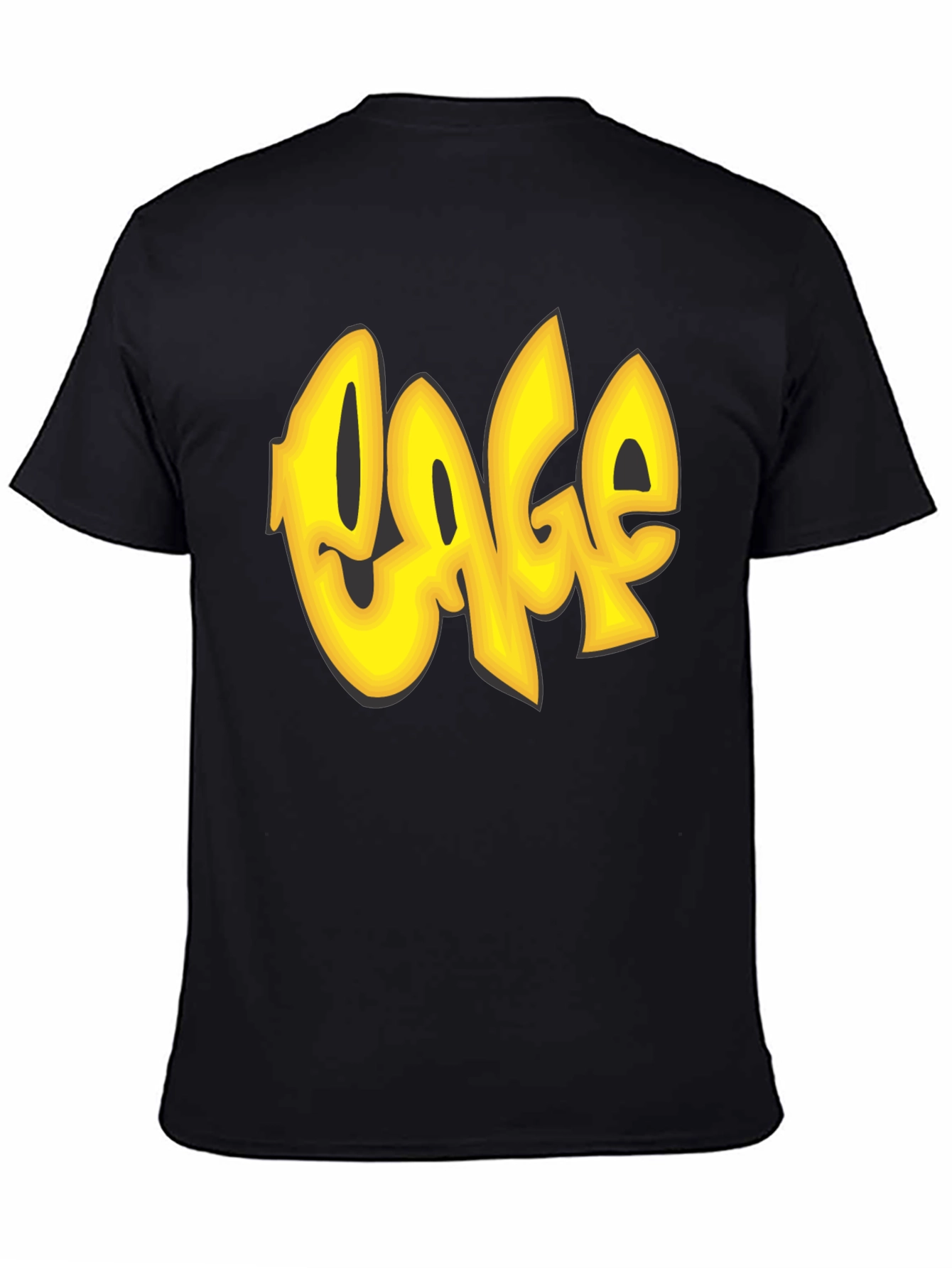 Cage Graffiti Style T-Shirt - Black