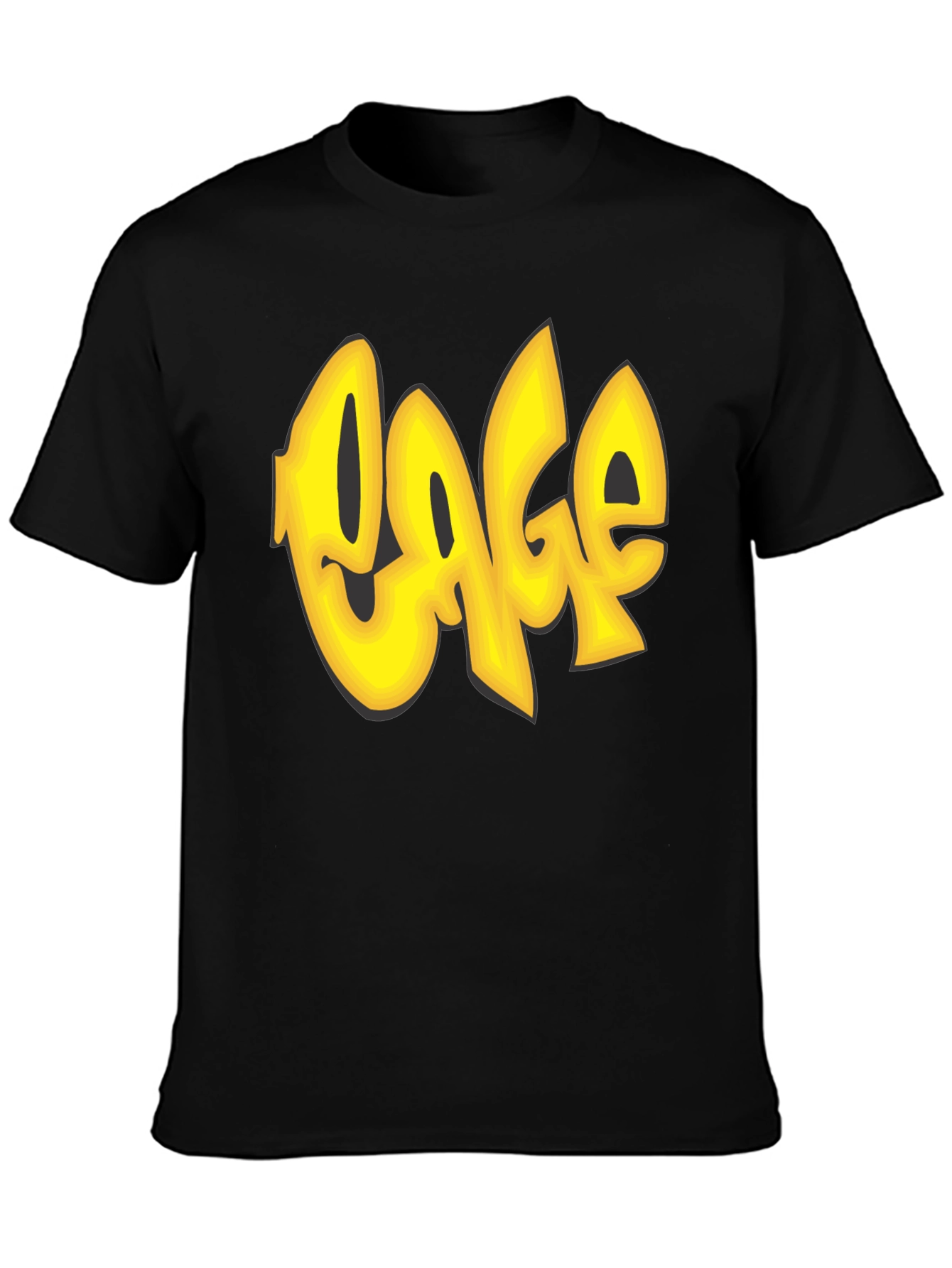 Cage Graffiti Style T-Shirt - Black