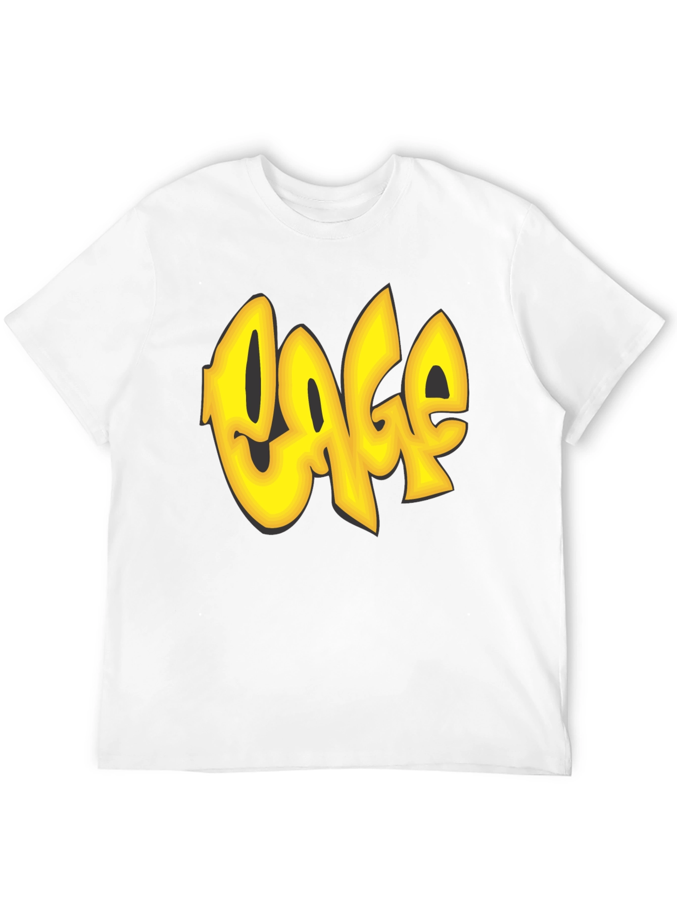 Cage Graffiti Style T-Shirt - Black