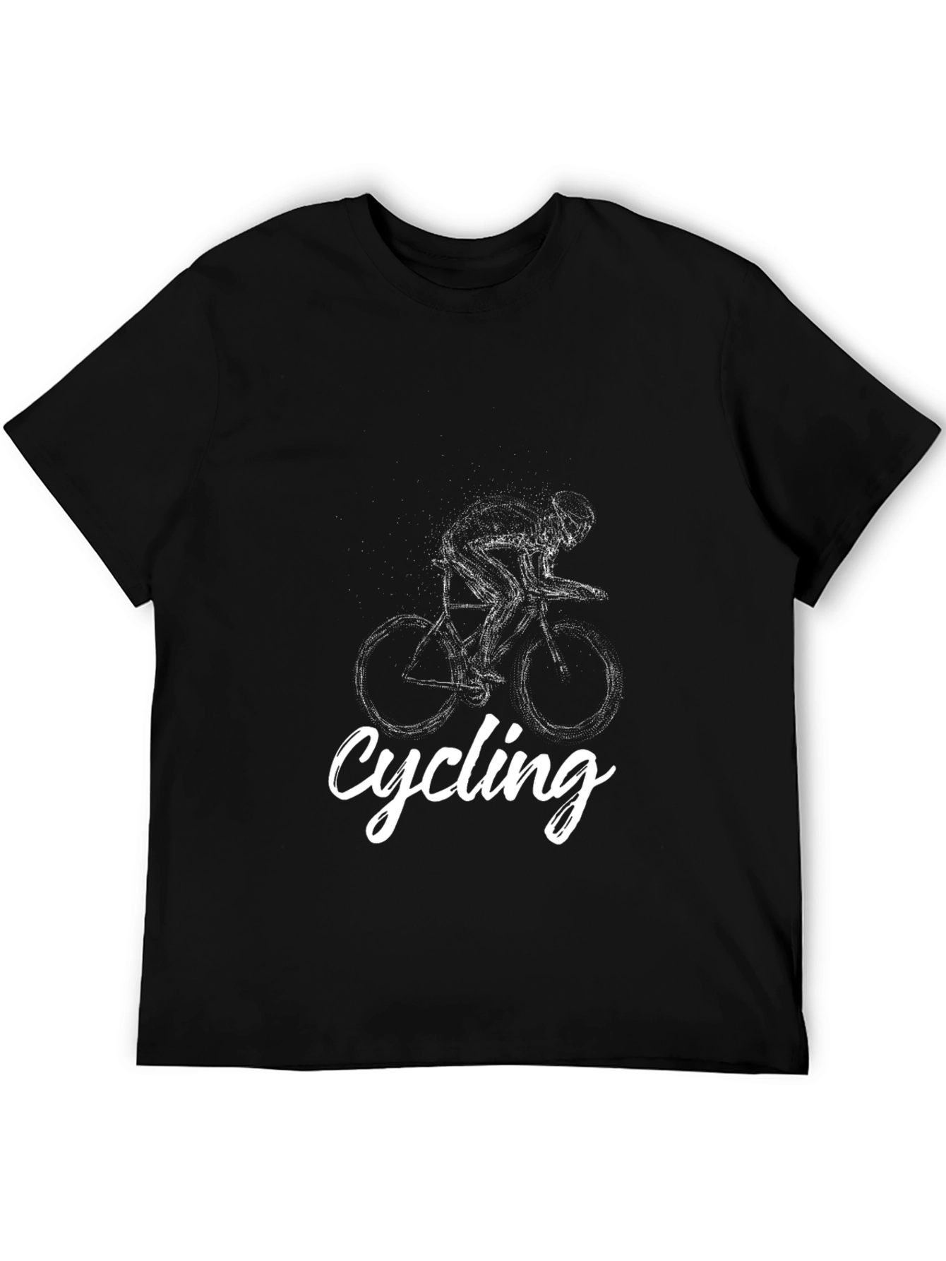 Mens Cycling Graphic Tee - Black