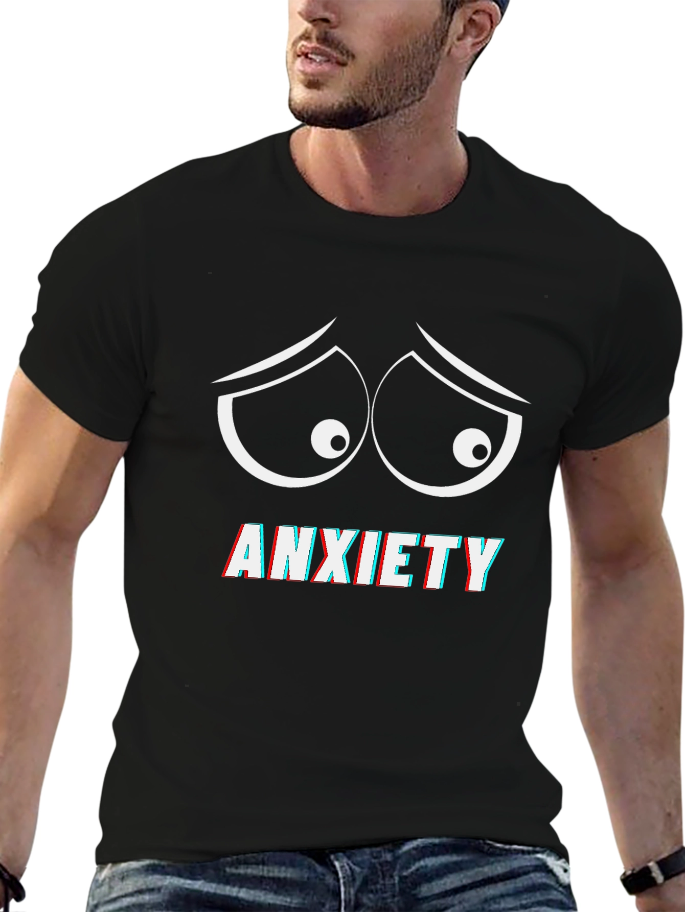 Anxiety Eyes Graphic Tee - Comfort Fit