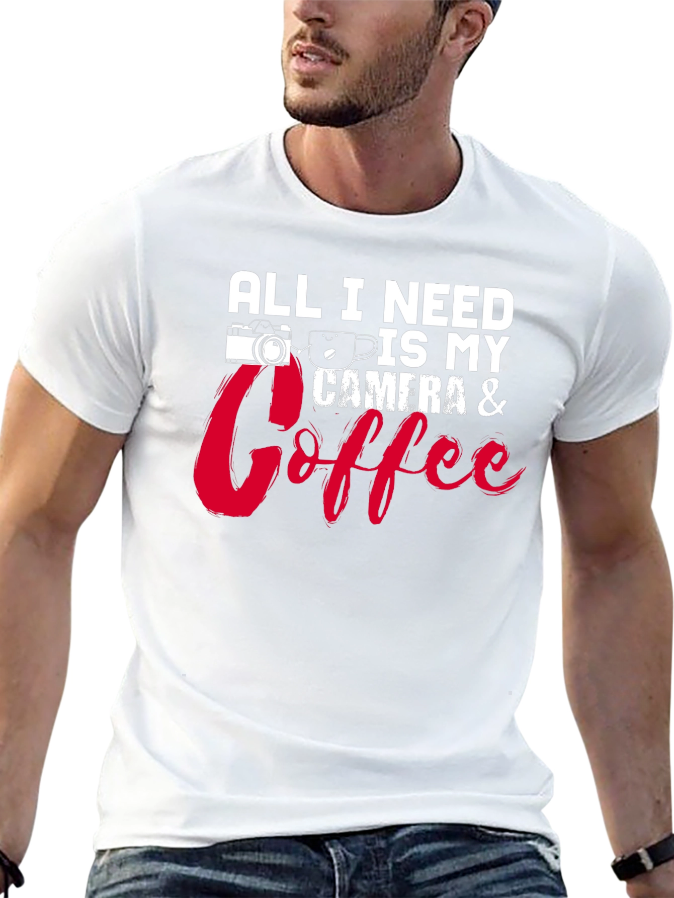 Camera & Coffee T-Shirt - Photographers Essential