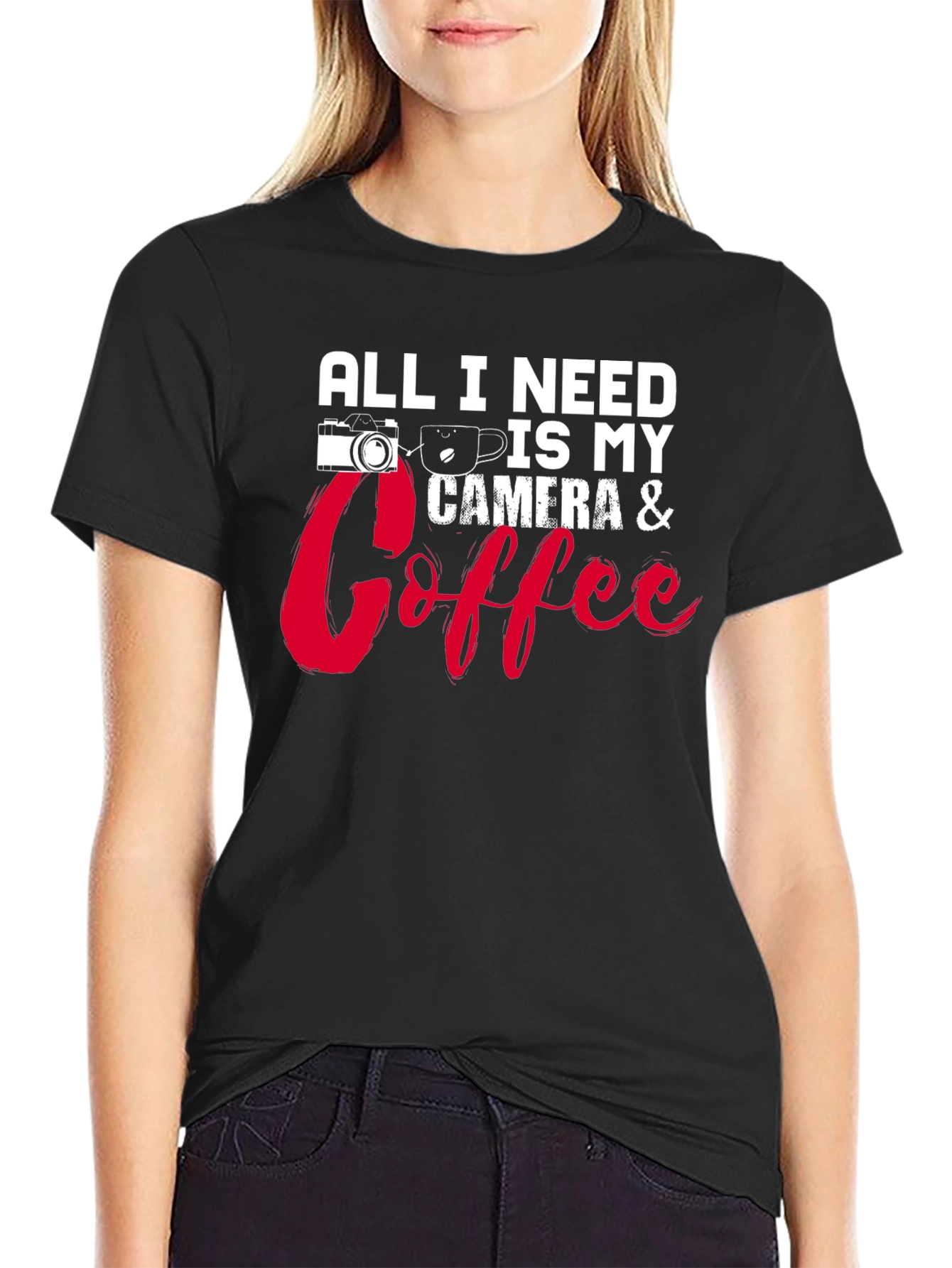 Camera & Coffee T-Shirt - Photographers Essential