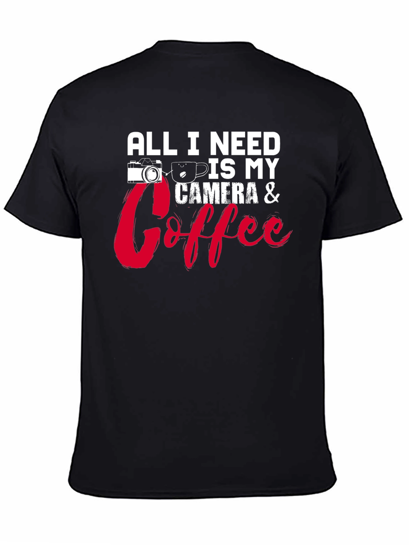Camera & Coffee T-Shirt - Photographers Essential