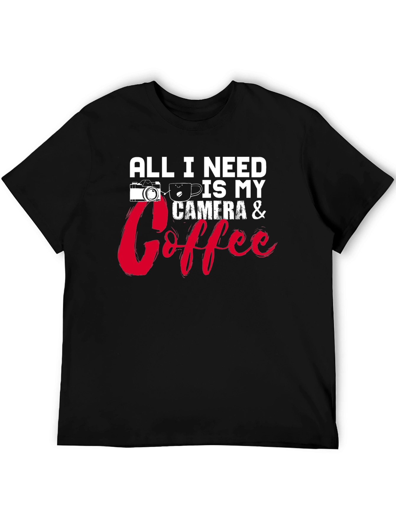 Camera & Coffee T-Shirt - Photographers Essential