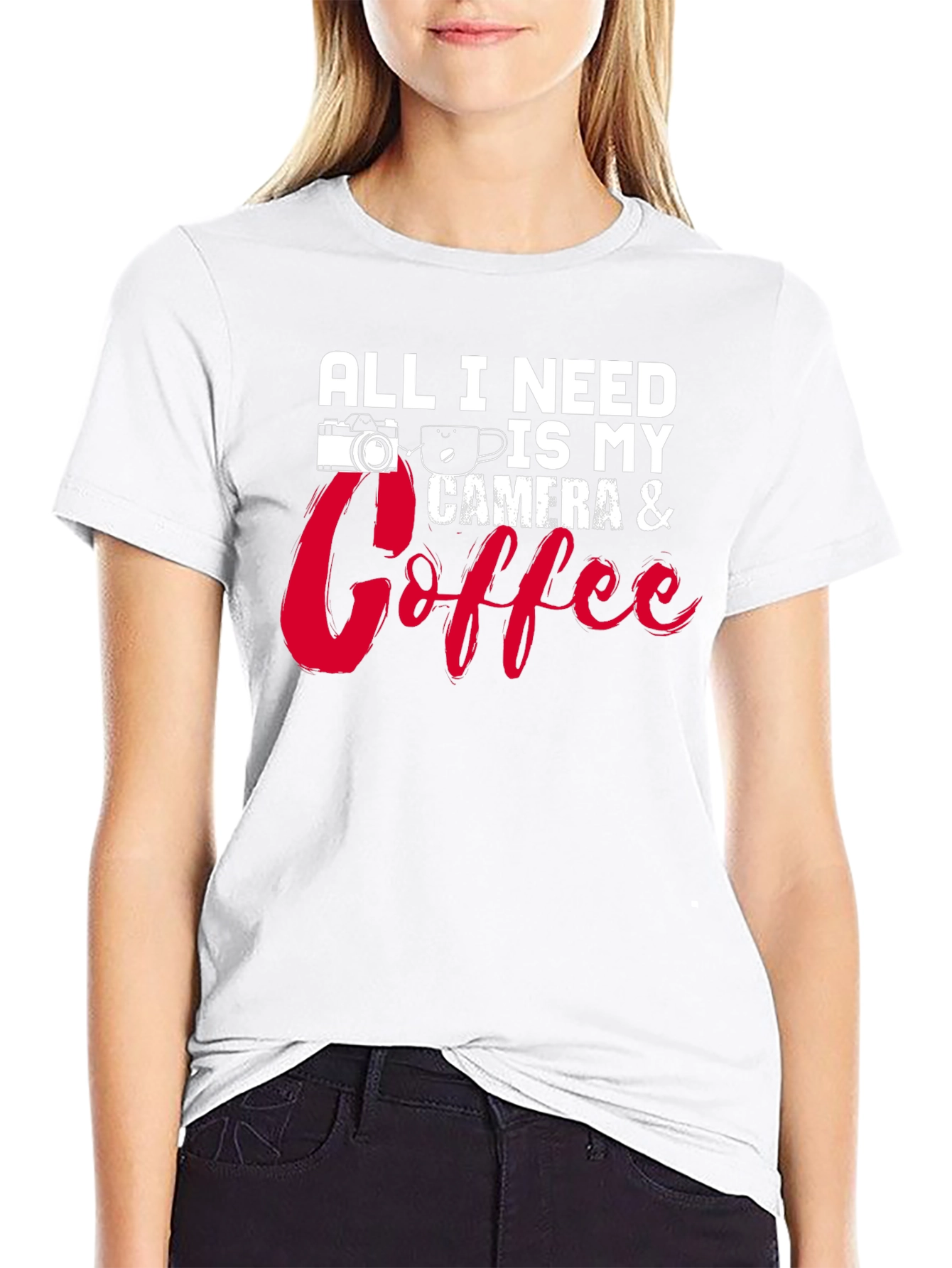 Camera & Coffee T-Shirt - Photographers Essential