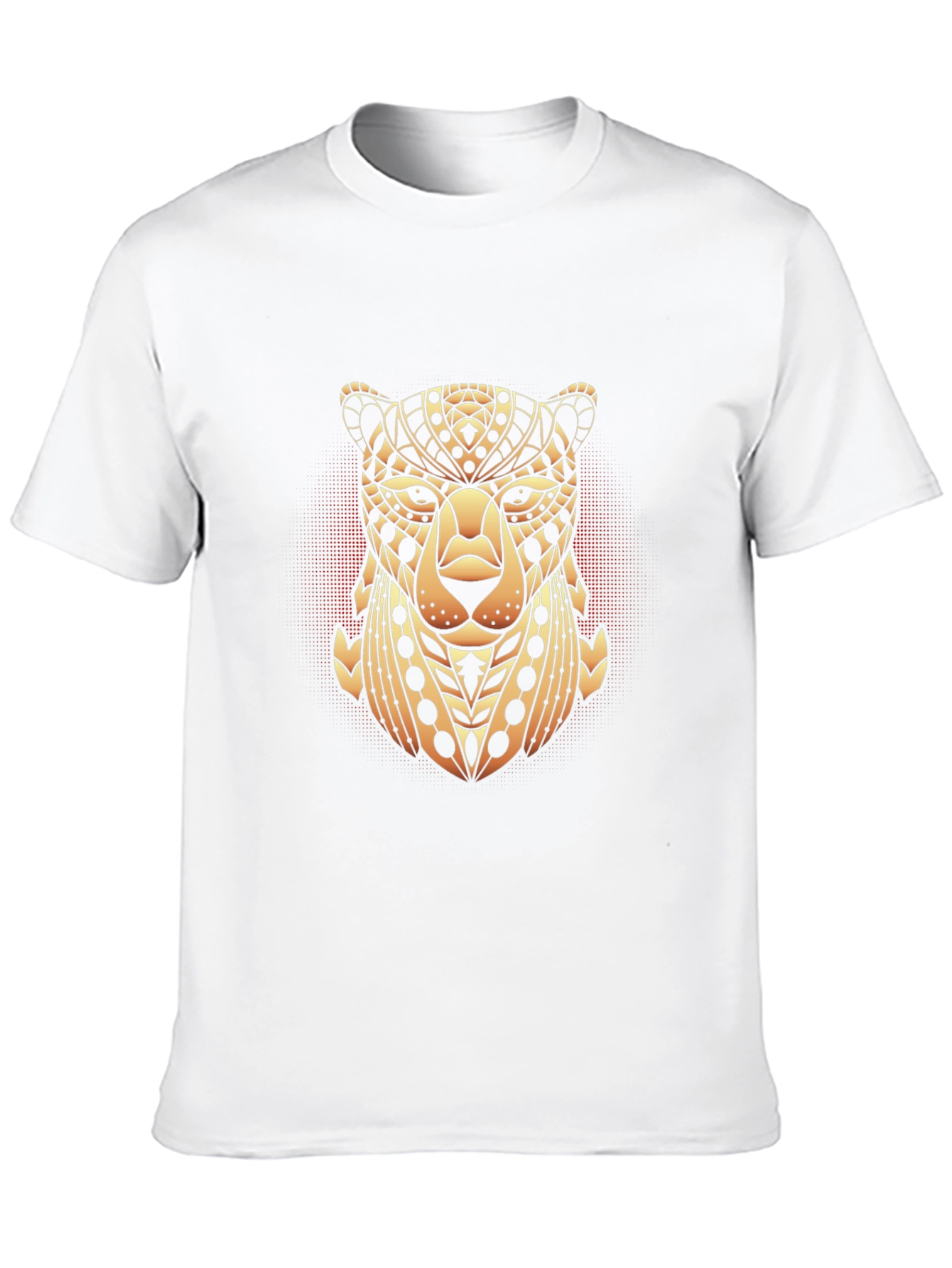 Geometric Cheetah Graphic Tee - Black