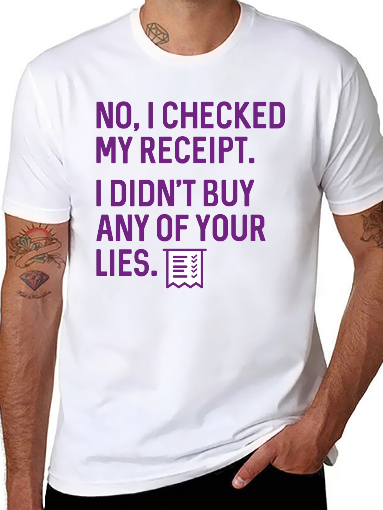 Receipt Checked Funny Sarcastic T-Shirt