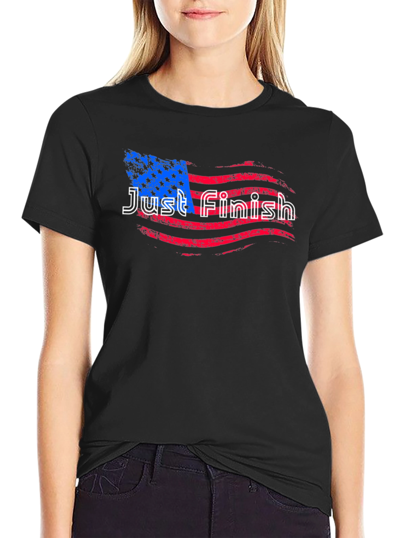 Just Finish Flag T-Shirt - Patriotic Tee