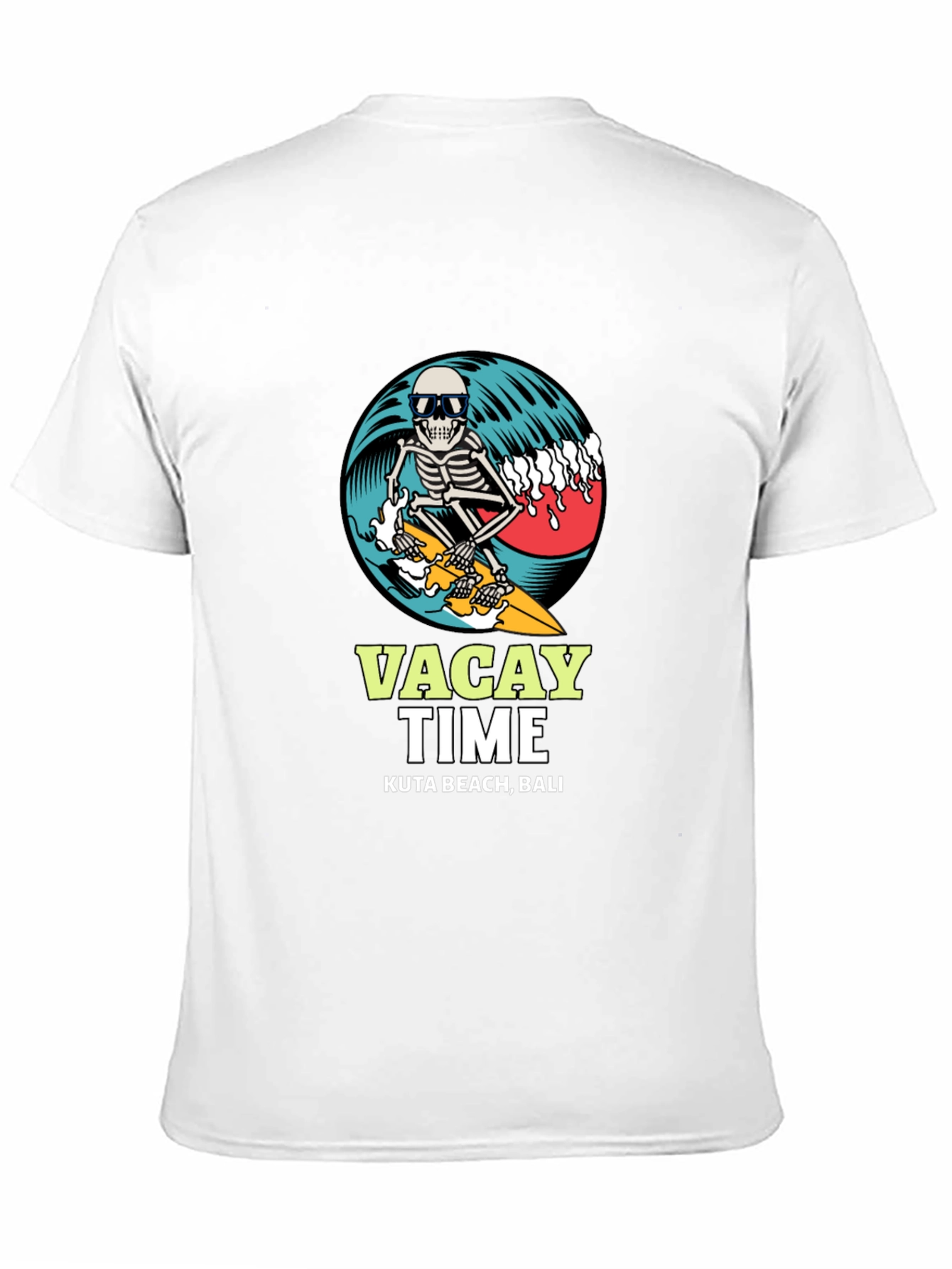 Vacay Time Skeleton Surfer T-Shirt