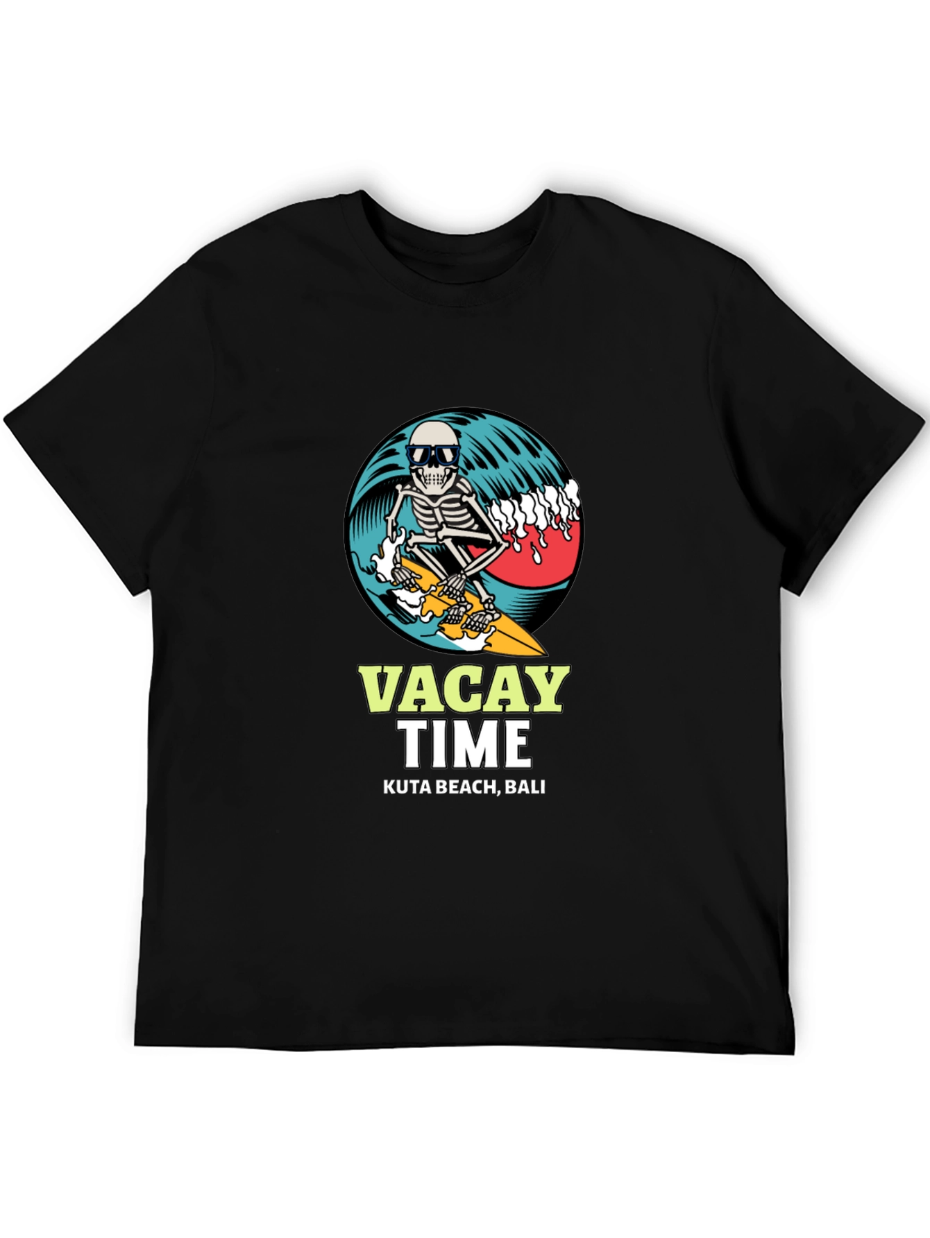 Vacay Time Skeleton Surfer T-Shirt