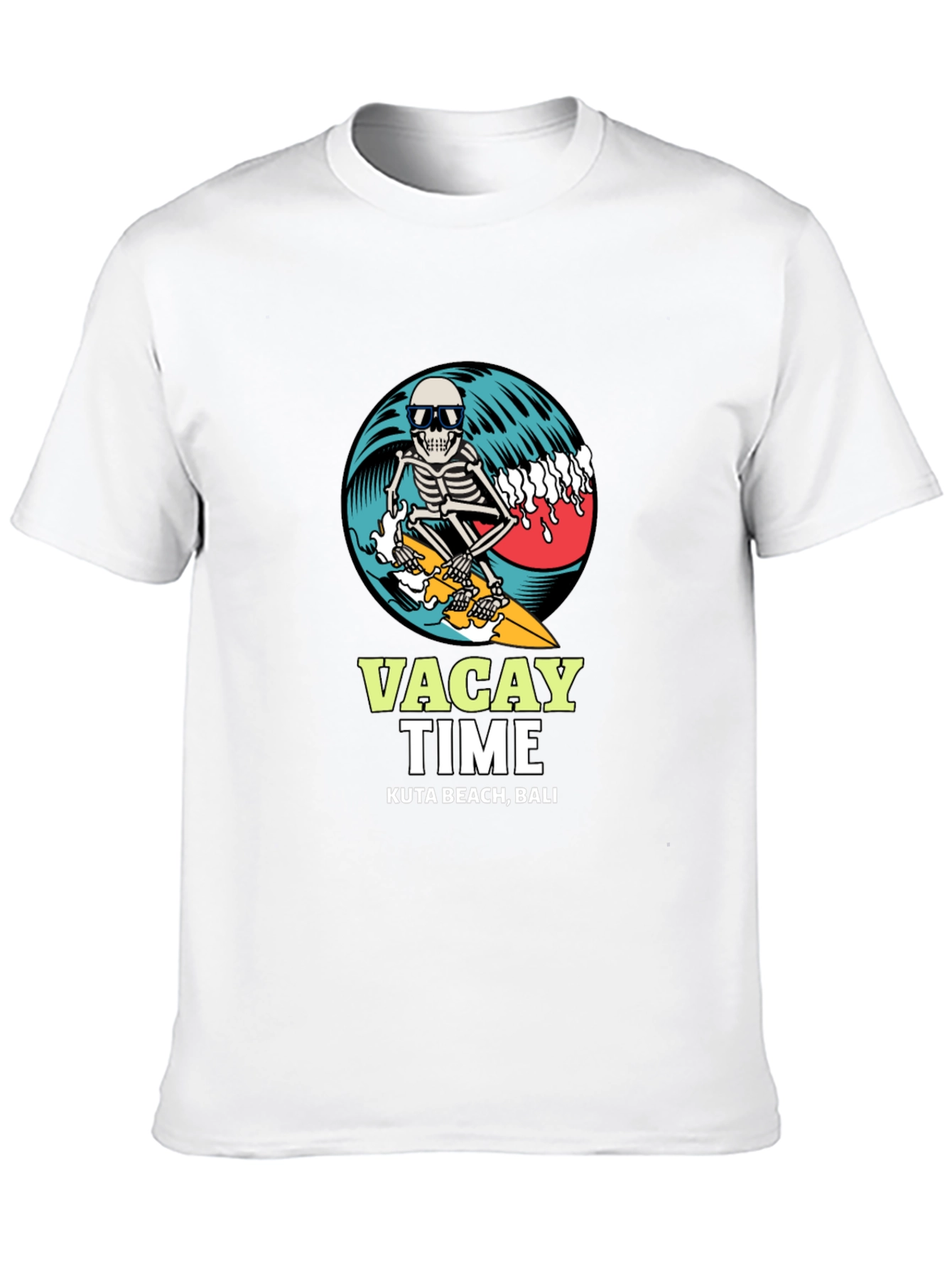 Vacay Time Skeleton Surfer T-Shirt