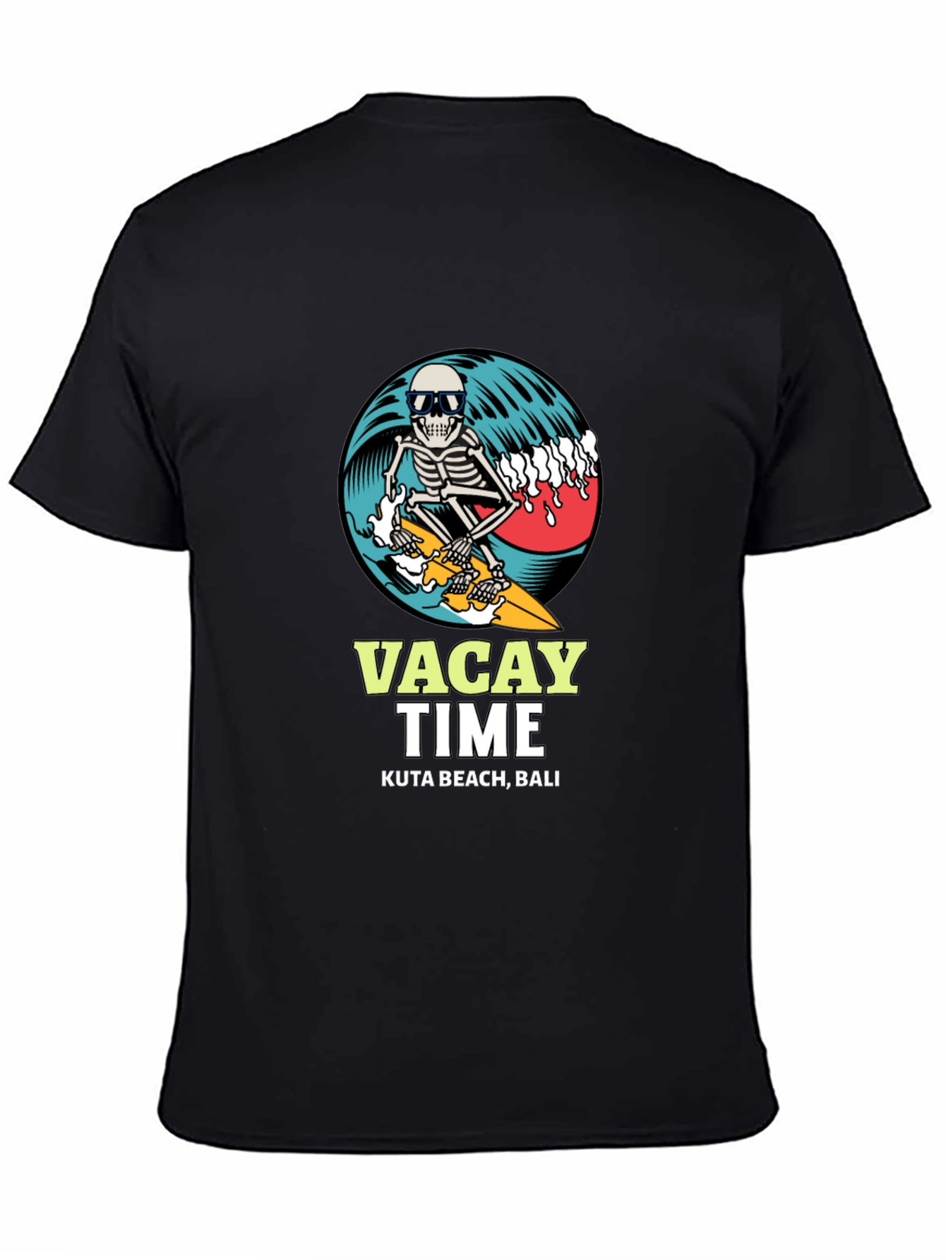 Vacay Time Skeleton Surfer T-Shirt