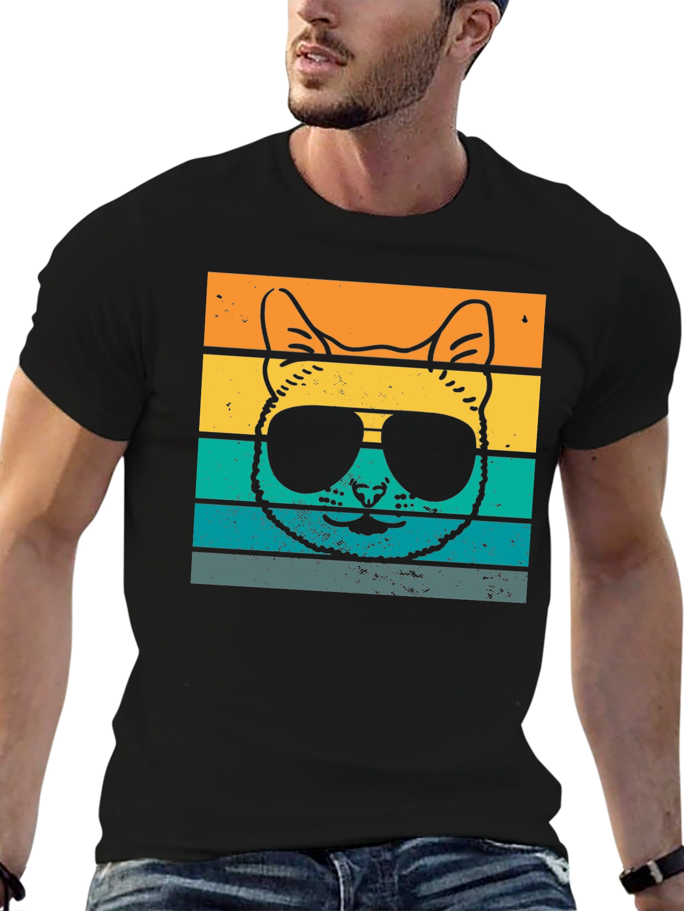 Cool Cat T-Shirt - Retro Style