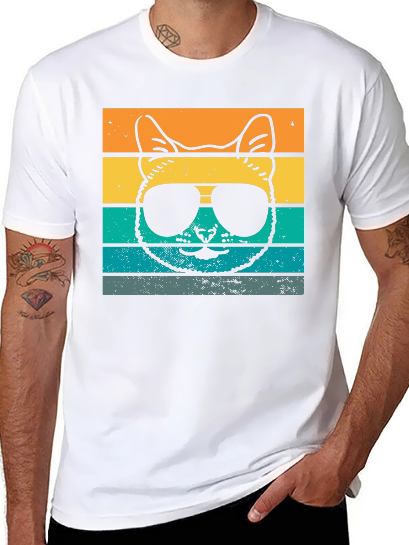Cool Cat T-Shirt - Retro Style