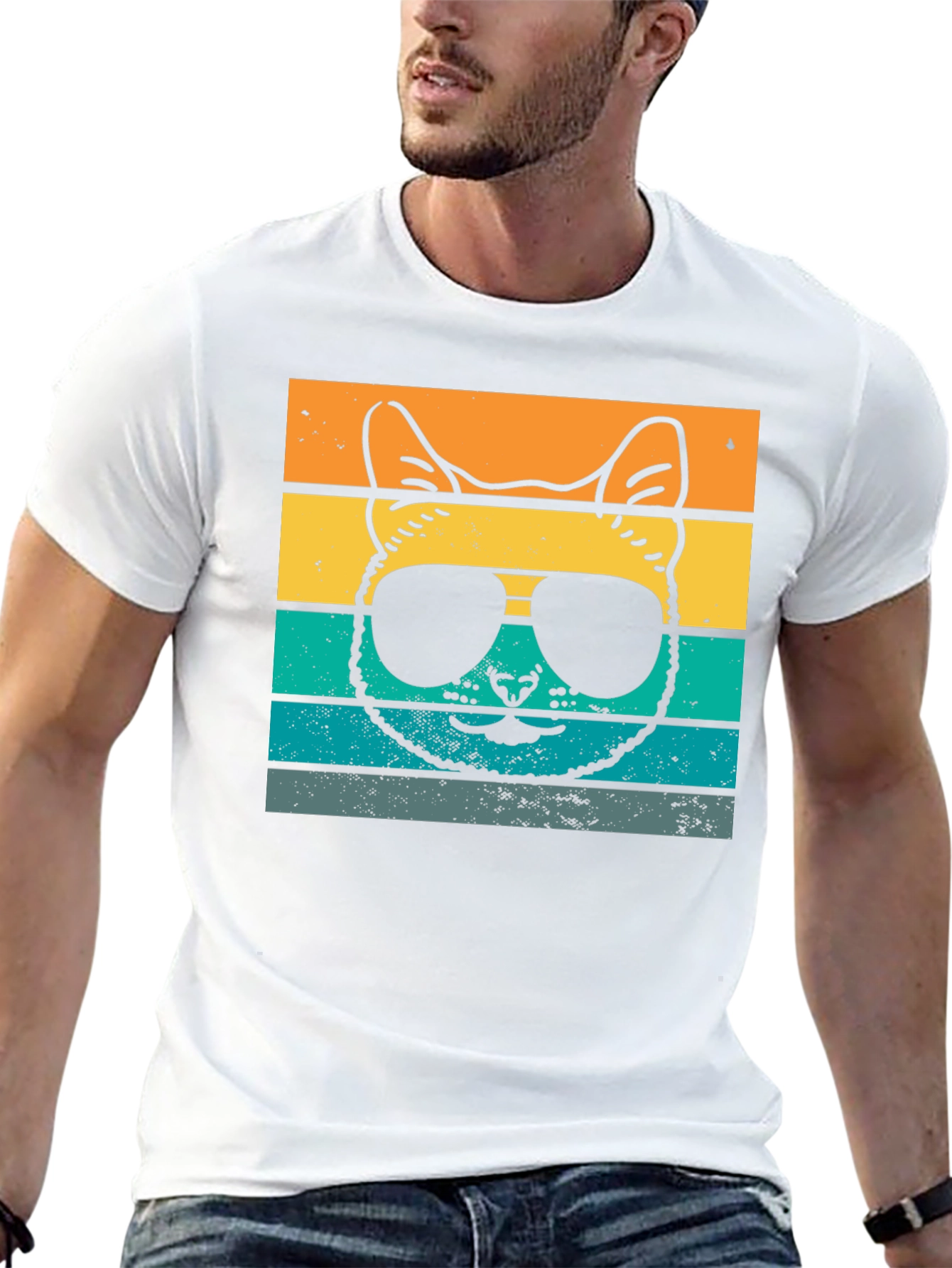 Cool Cat T-Shirt - Retro Style